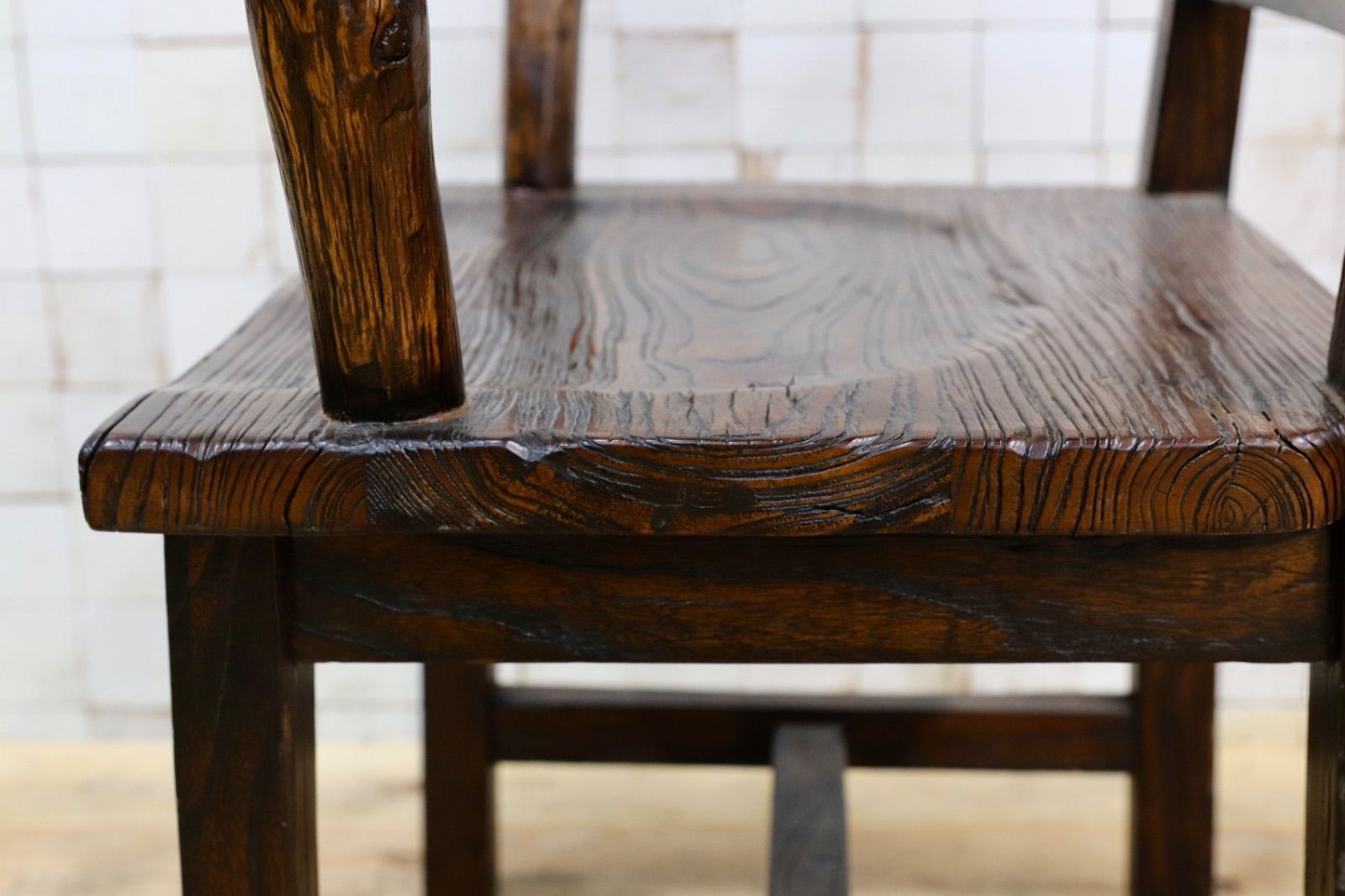 GMIS291A アジアンリゾート ヴィンテージ ウッドチェア アームチェア ダイニングチェア 椅子 和モダン 民藝風 レトロ チェア MARWIL-DEMENAGEMENTS_CH