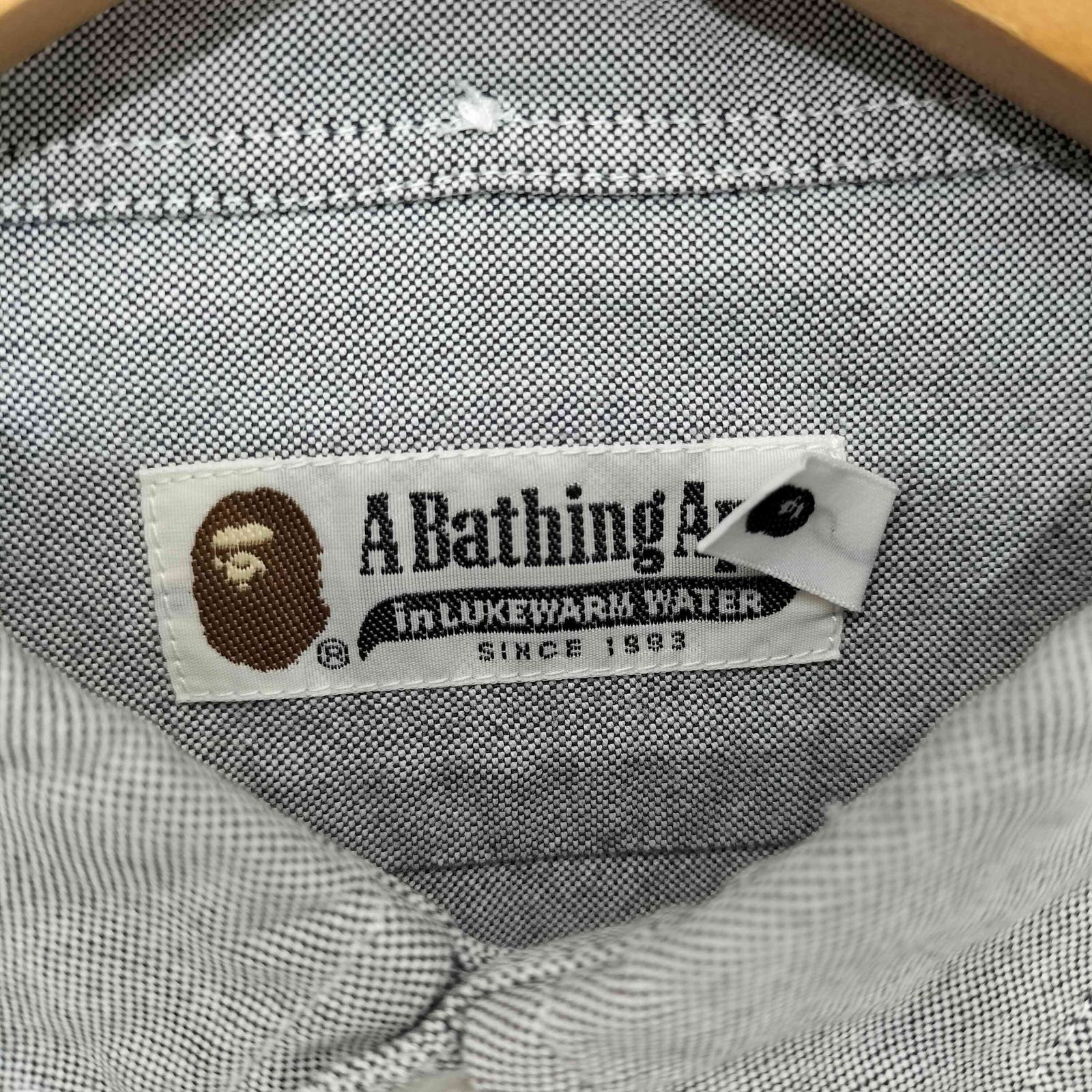 【激レア】A BATHING APE ベイプ　ボタンダウンシャツ　ゆるだぼ　総柄 激レア】A BATHING APE ベイプ ボタンダウンシャツ ゆるだぼ 総