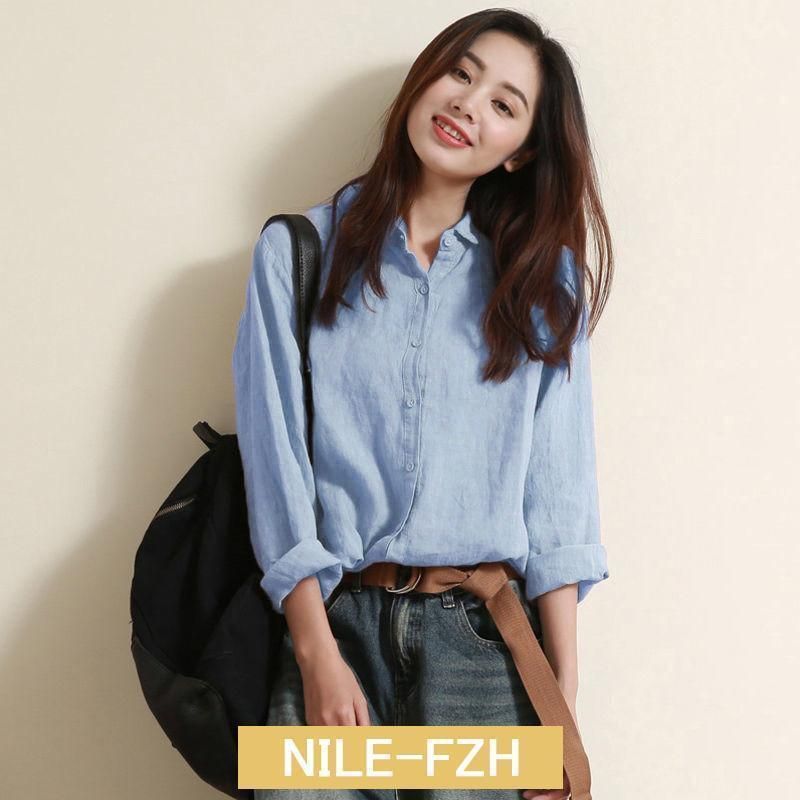 ブラウス レディース リネン 通学 通勤 OL 春夏秋 カジュアルシャツ 綿麻 秋服 春服 秋コーデ tシャツ きれいめ 長袖 ゆったり 30代 50代 40代 ブラウス レディース リネン 通学 通勤 OL 春夏秋 カジュアル