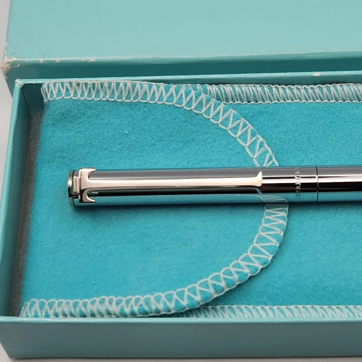 Tiffany Tボールペン スターリングシルバー ティファニー ブルーバンド