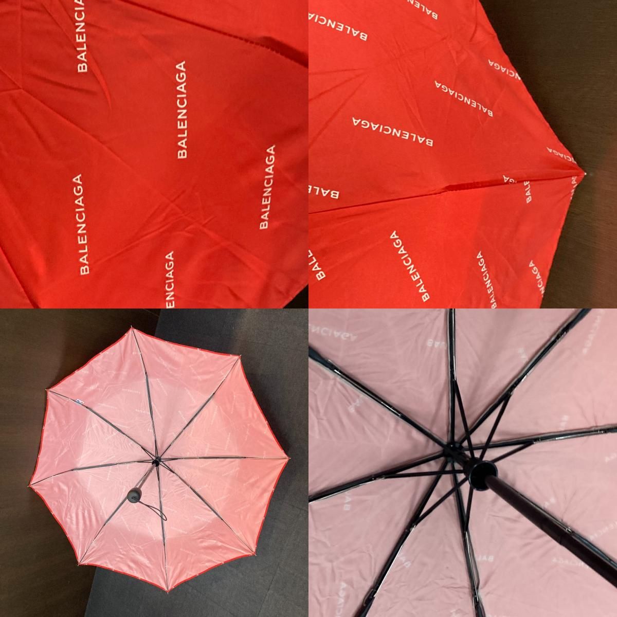BALENCIAGA バレンシアガ 傘 ロゴ 折り畳み傘 ナイロン レッド - メルカリ