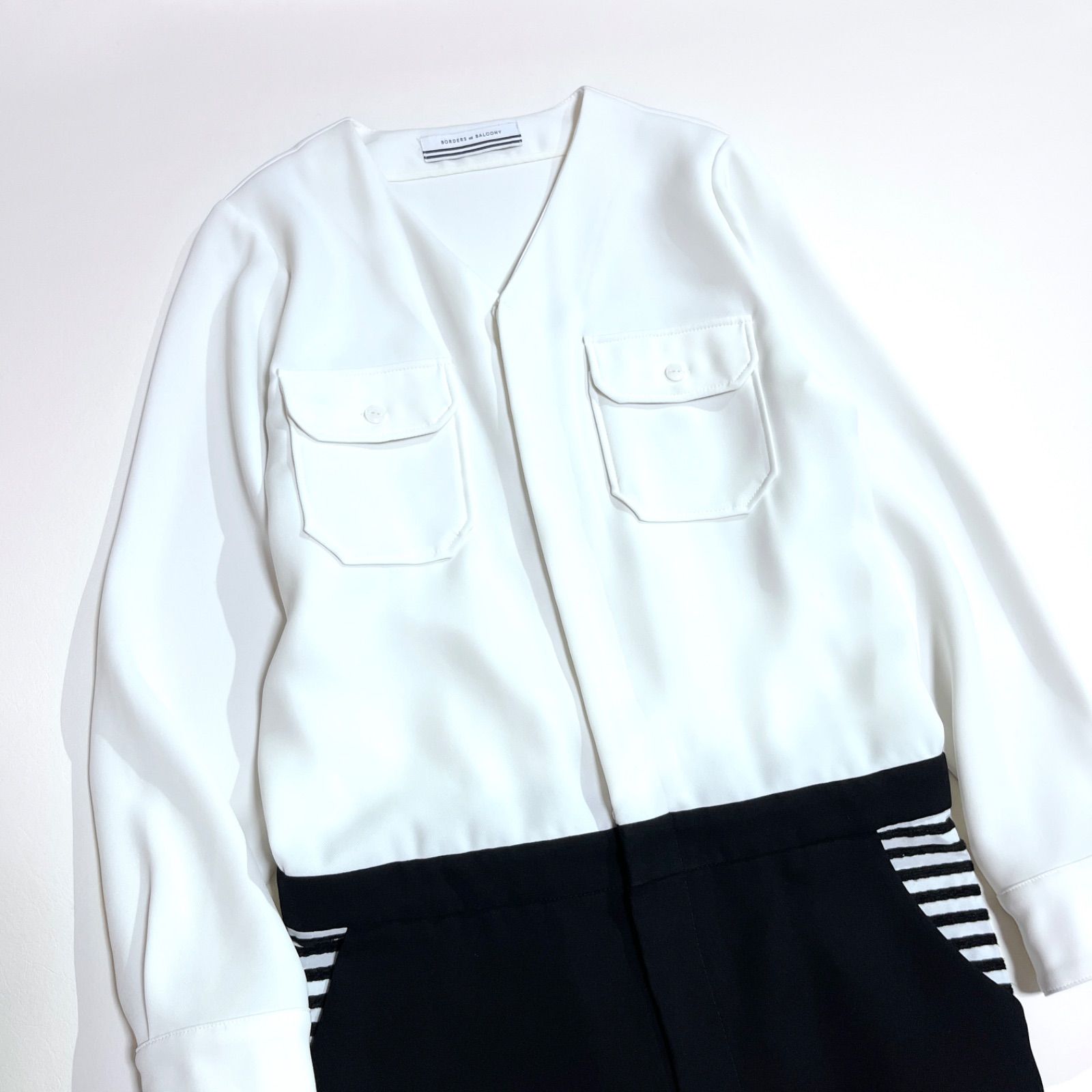 cj54 BORDERS at BALCONY ジャンプスーツ オールインワン ボーダー