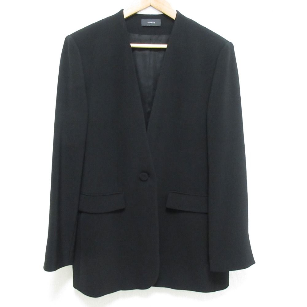 美品 21AW JOSEPH ジョセフ グレインドフルー ノーカラー