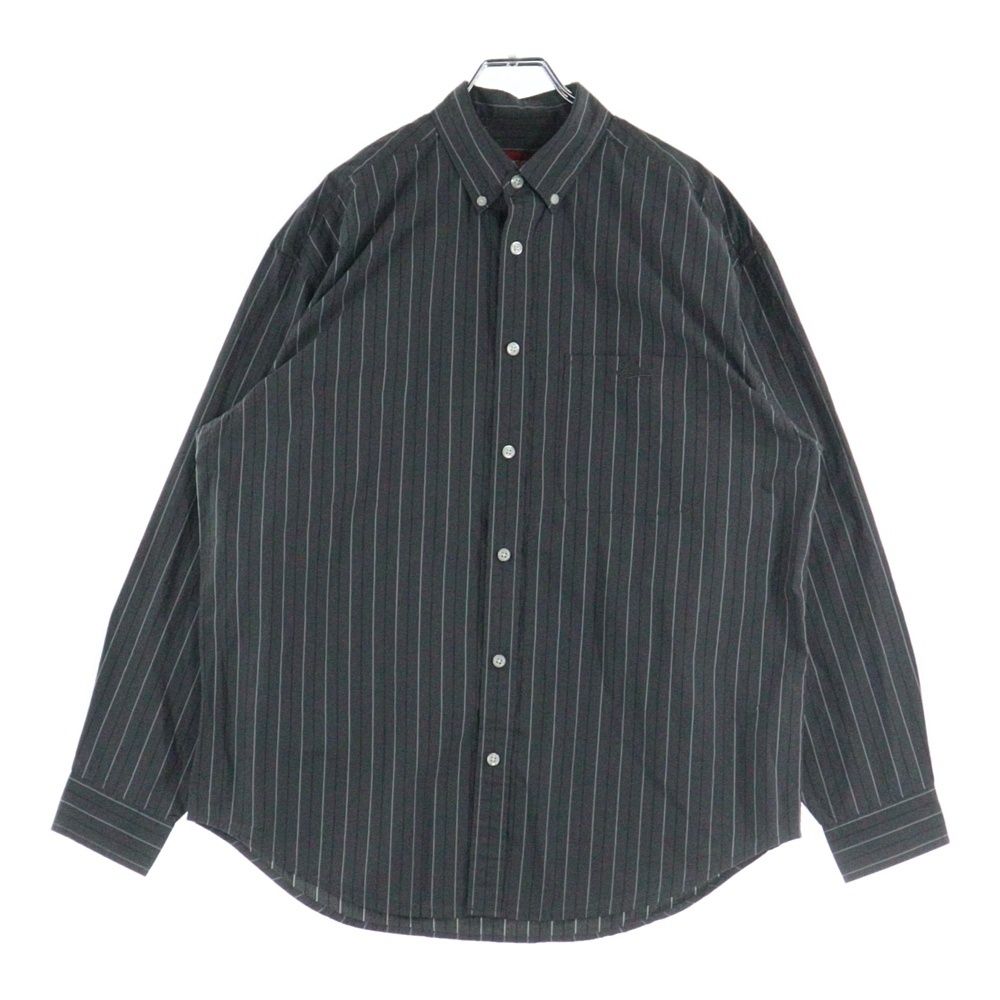 SUPREME シュプリーム 24AW Loose Fit Stripe Shirt ルーズフィット ストライプ 長袖シャツ グレー