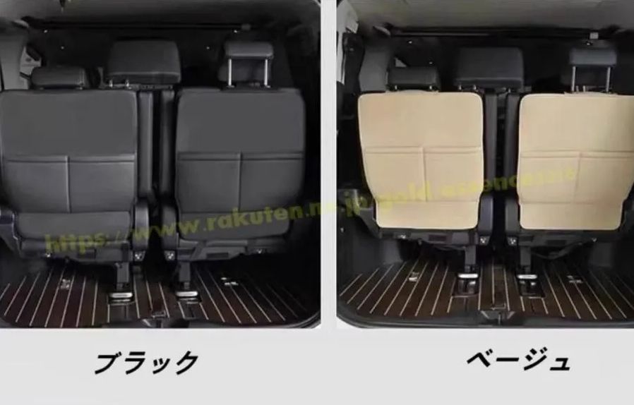 レクサス LM500h用 3列目 シート バック アンチキックマット 保護 ガーニッシュ PUレザー製 2P 2色可選