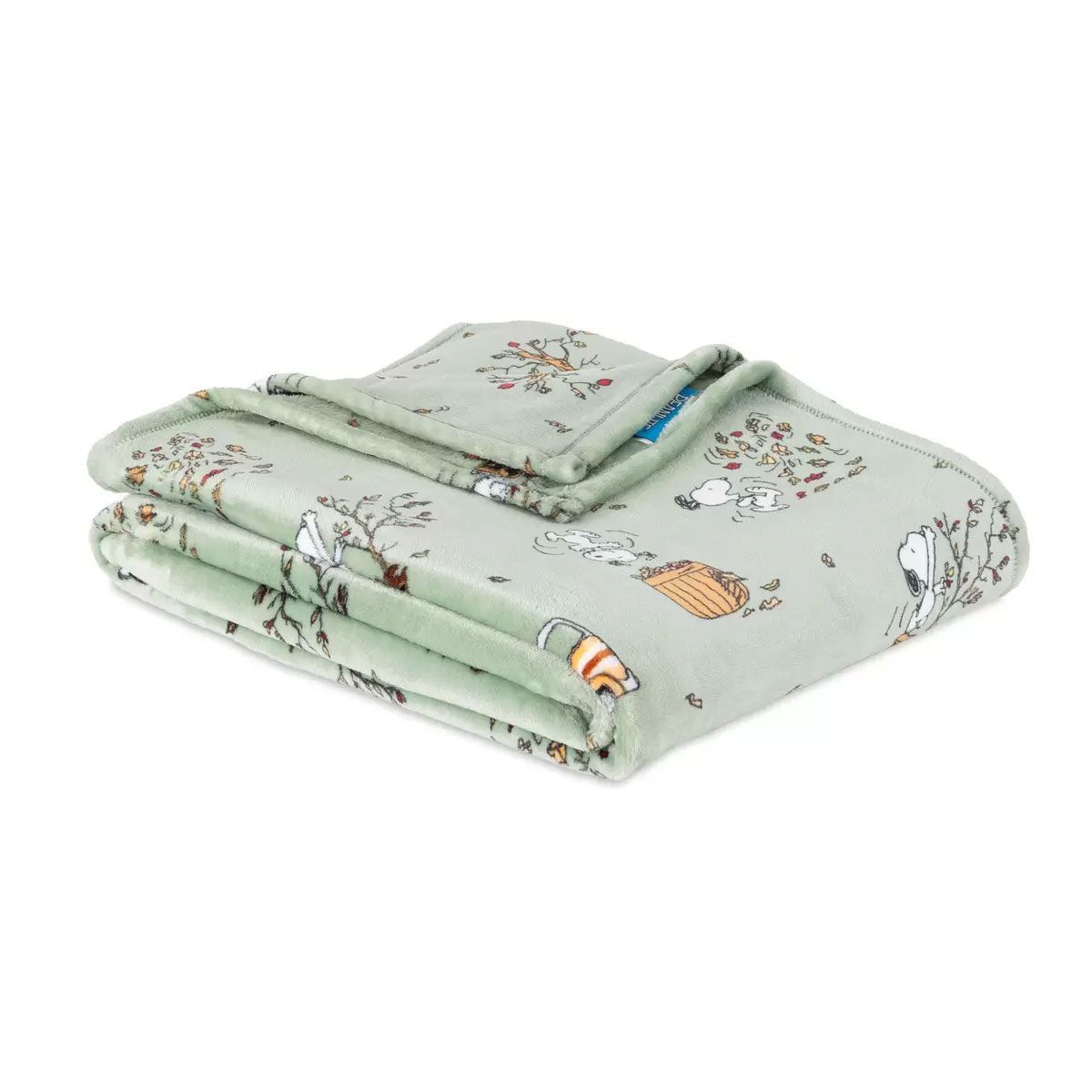 送料無料】スヌーピー 大判ひざ掛け 152cm x 177cm グリーン
