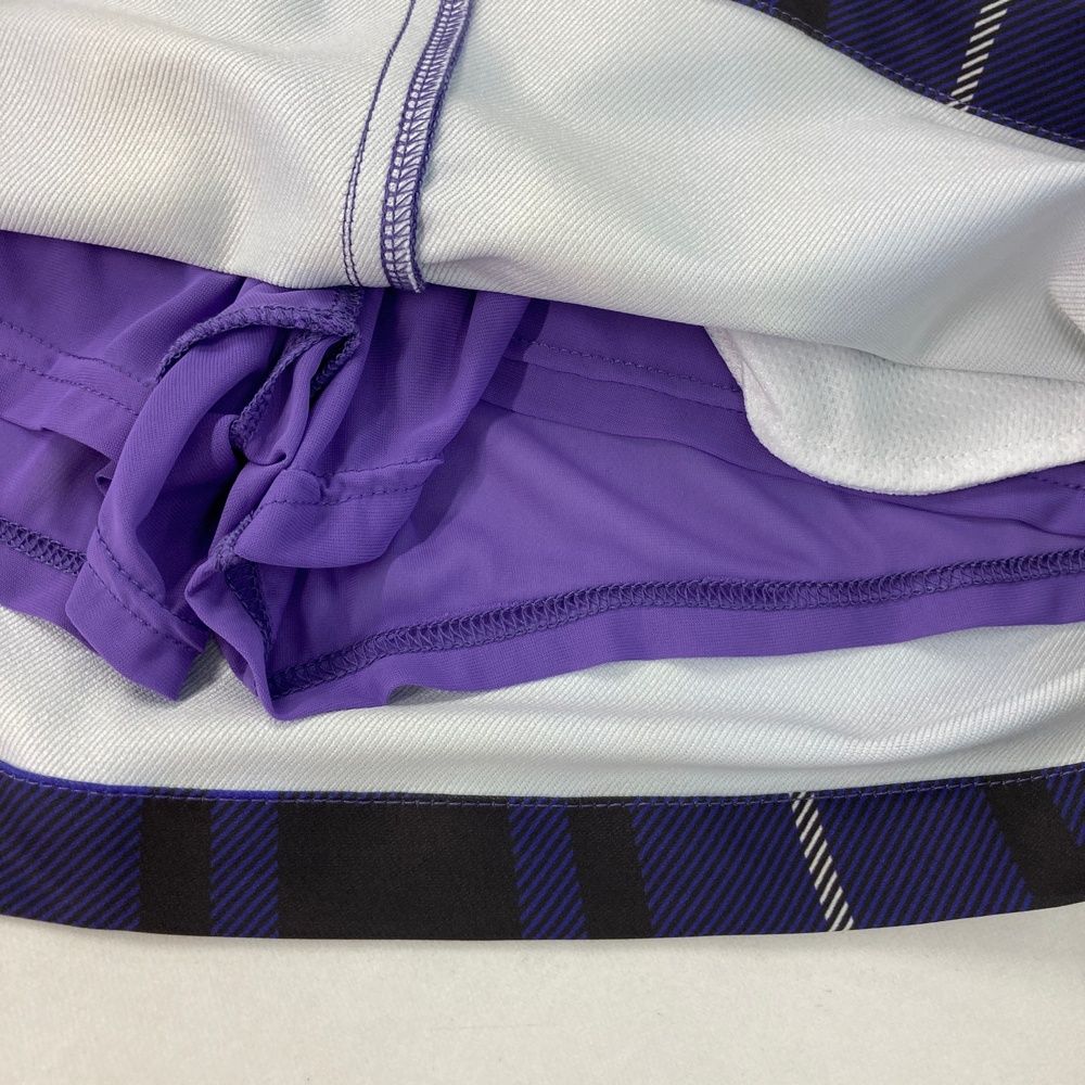 新作アイテムが満載。 サイズ 0 JACK BUNNY ジャックバニー ×Fujiko-Pro ドラえもん インナー付 ストレッチスカート チェック柄 パープル系 240101527337 ゴルフウェア レディース ストスト