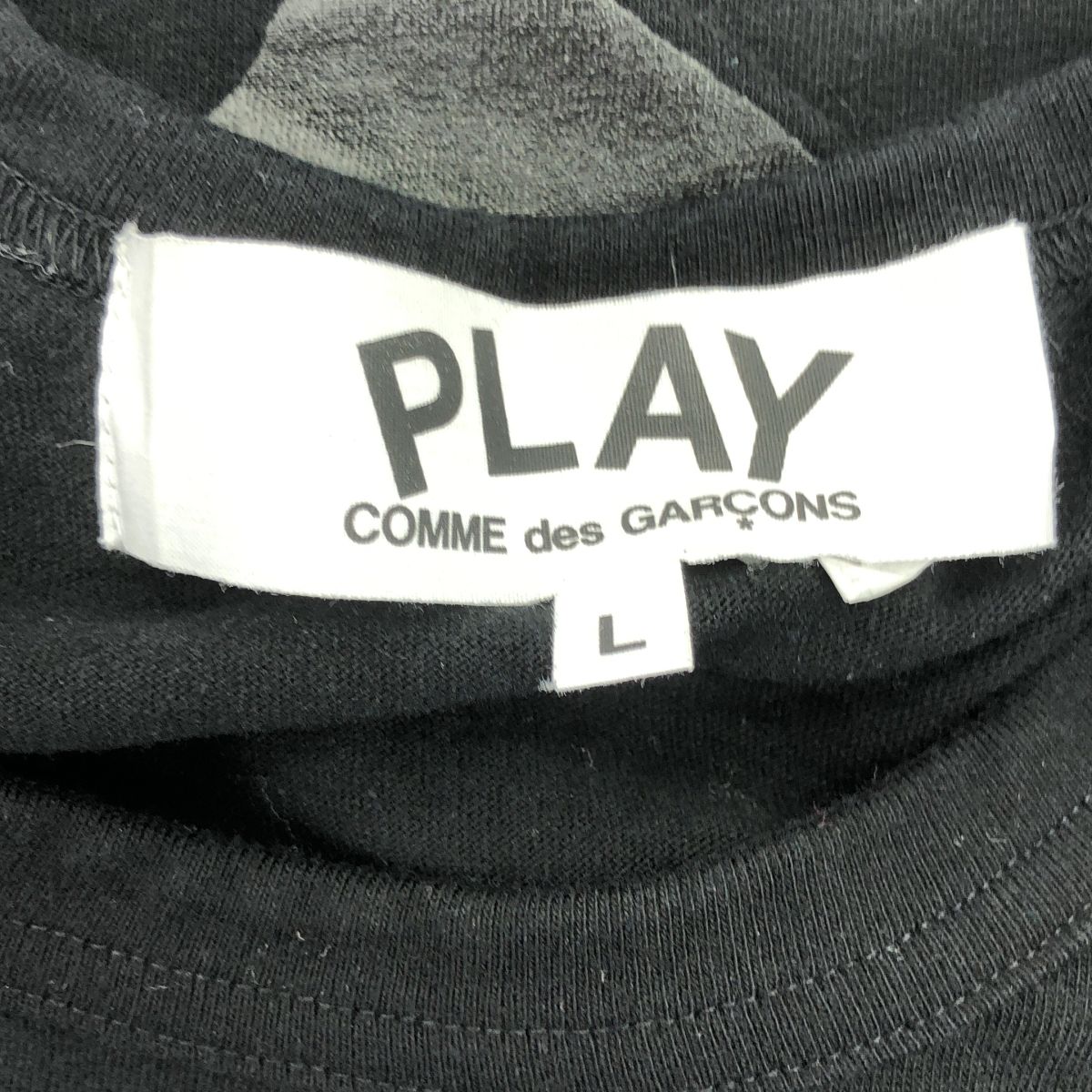 【新品】プレイコムデギャルソン Tシャツ (長袖)メンズMサイズ黒　黒ハート PLAY COMME des GARCONS プレイコムデギャルソン 長袖 Tシャツ M