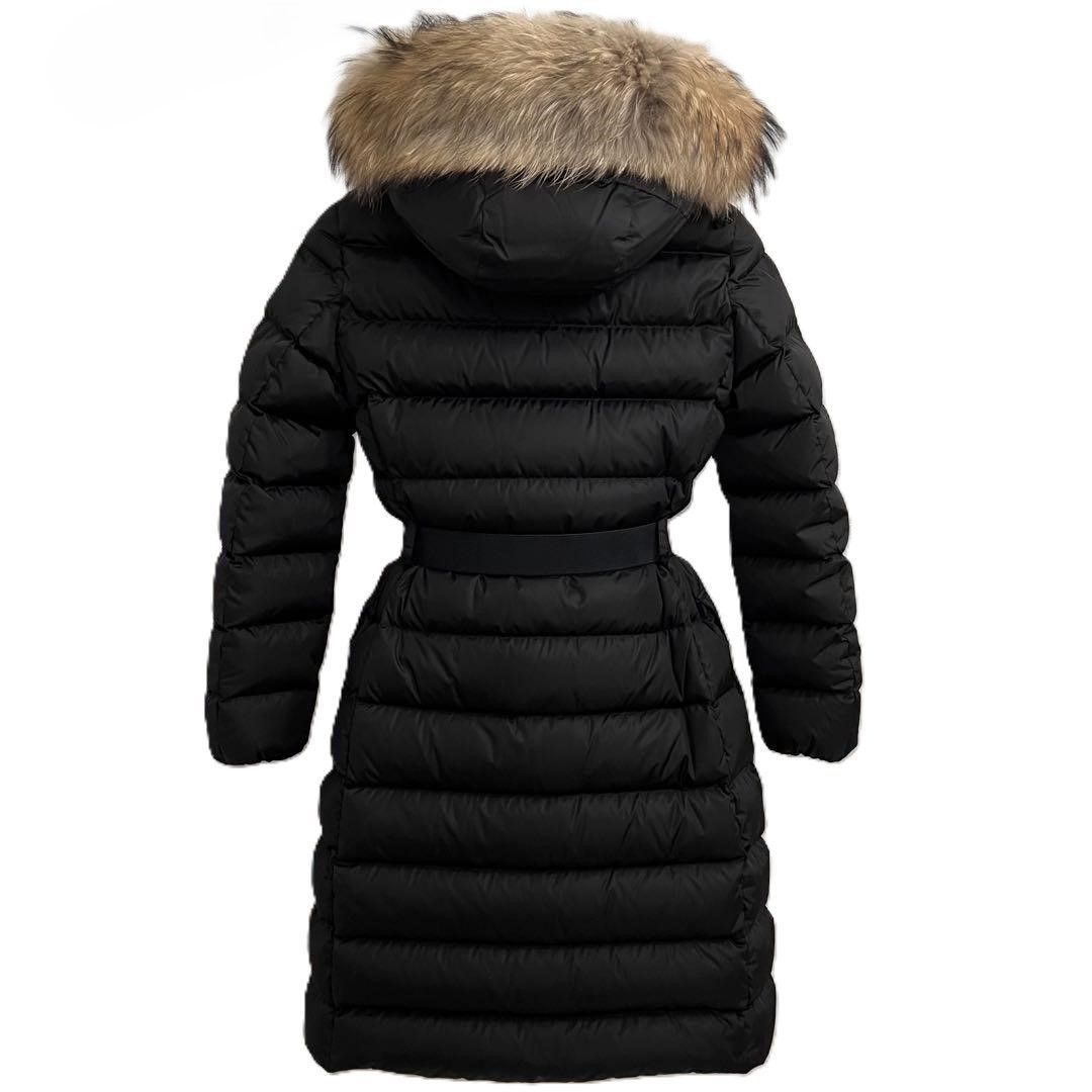 【新品未使用】MONCLER クロエ ダウンジャケット foxfur TG0　黒 ☆新品未使用タグ付き・本物保証☆MONCLER KHLOE クロエ ダウン