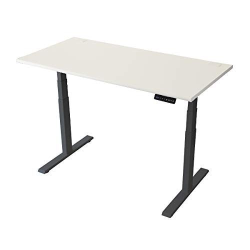 昇降デスク 電動 ハイグレードモデル PSE適合 W1600×D800×H645～1295mm 耐荷重約120kg(脚部) スタンディングデスク 上下昇降 デスク 高さ調整 エルゴ dk23-160stl (天板色:ホワイト(天板))(脚色:ブラック(