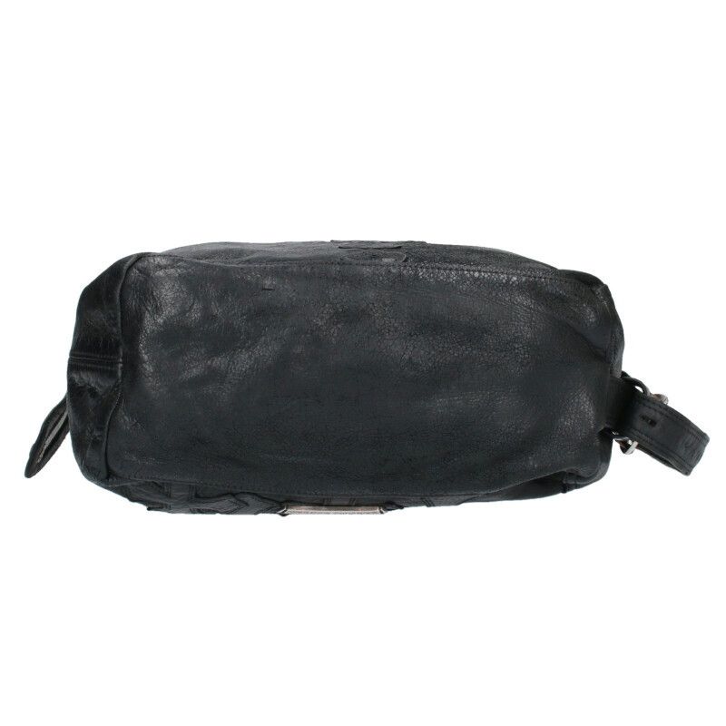 クロムハーツ LELO SM/レロ クロスパッチ付きレザーショルダーバッグ