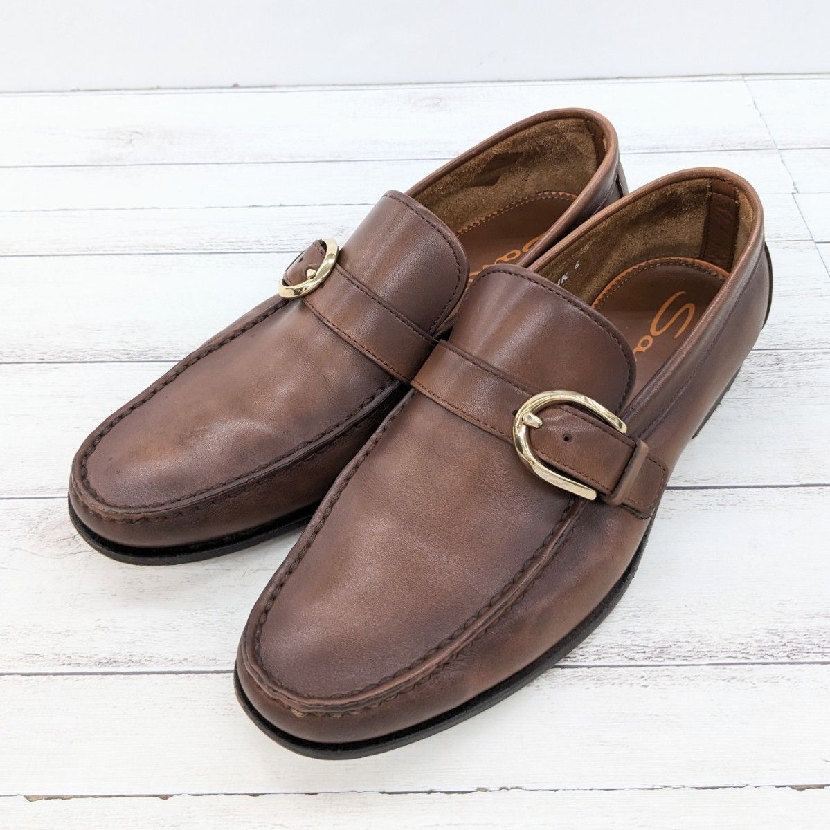 【新品未使用】santoni サントーニ ローファー ワニ皮 クロコダイル 新品未使用】santoni サントーニ ローファー ワニ皮