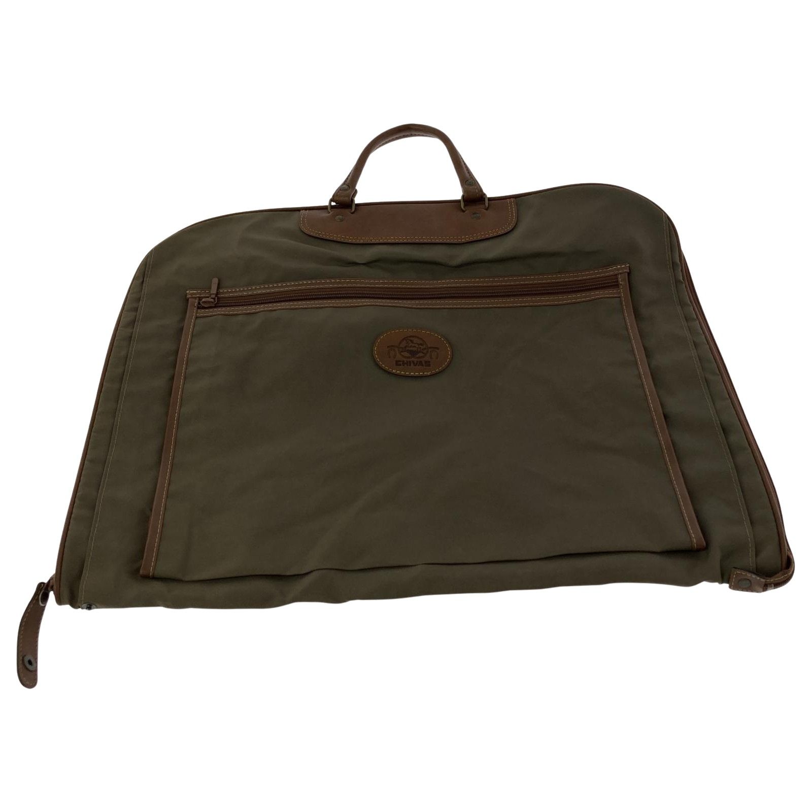 CHIVAS シーバス ガーメントバッグキャリーバッグ/カーキ×ブラウン