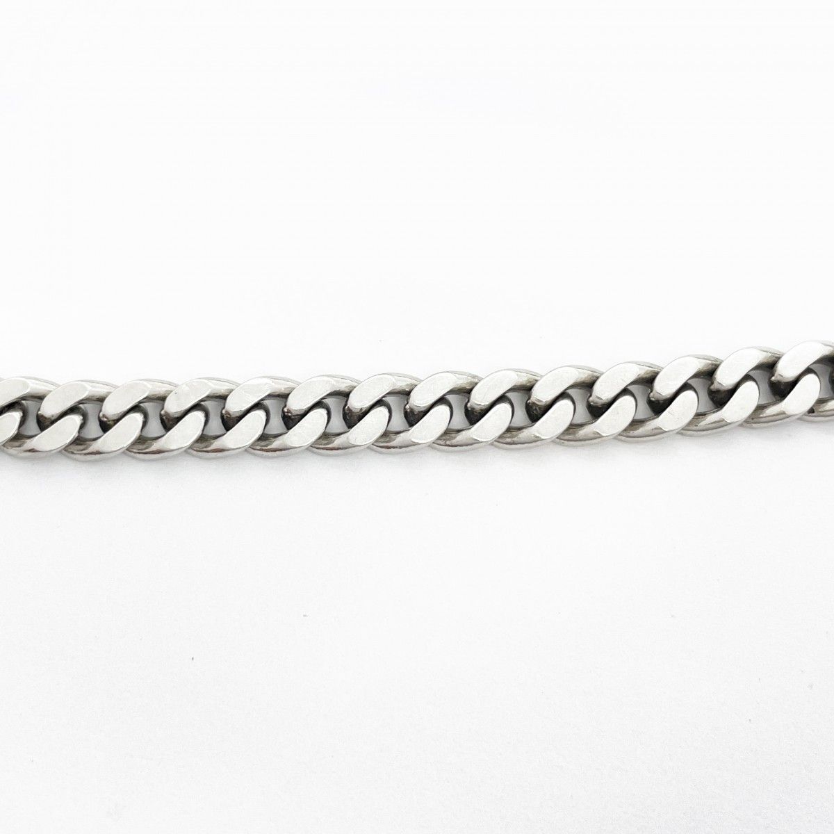 5khi009 喜平 ブレスレット Pt850 プラチナ 2面 シングル 18.2cm 20.4g キヘイ メンズ レディース ユニセックス