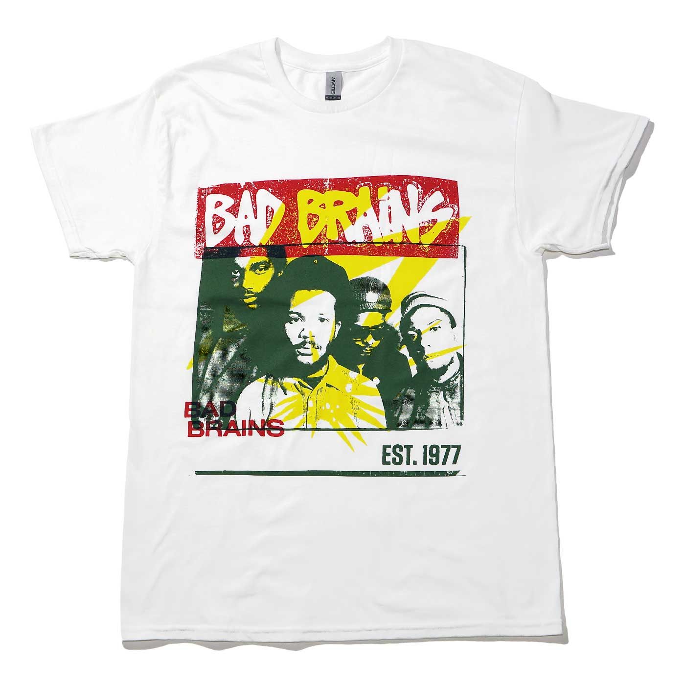 正規品】BAD BRAINS Tシャツ COLOUR BLOCK 白ボディ GILDAN製 US