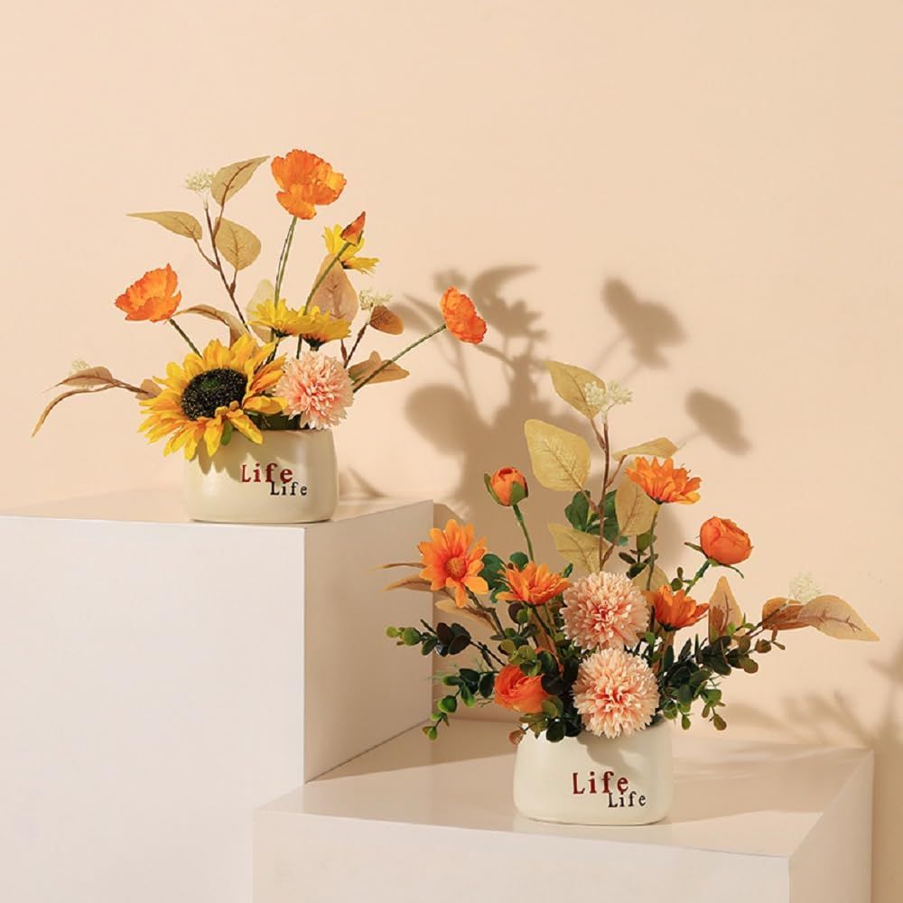 siawadeky ひまわり 造花 鉢植え 菊 ひなげし 人工盆栽 アート siawadeky ひまわり 造花 鉢植え 菊 ひなげし 人工盆栽 アート