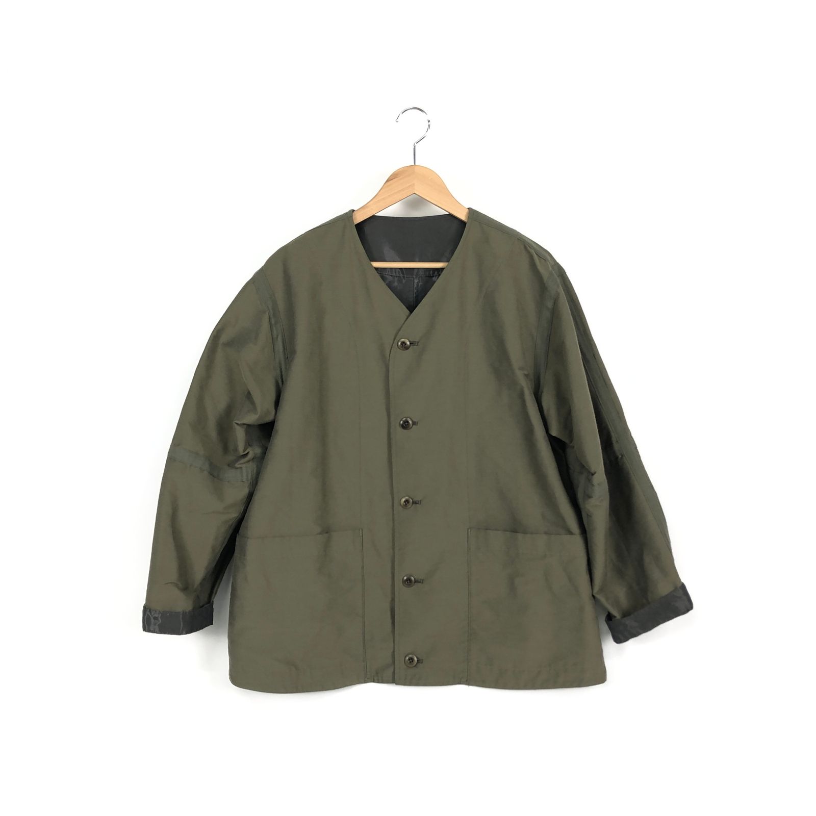 TS S ティーエスエス リバーシブル レスジャケット ミリタリージャケット サイズ2 カーキ