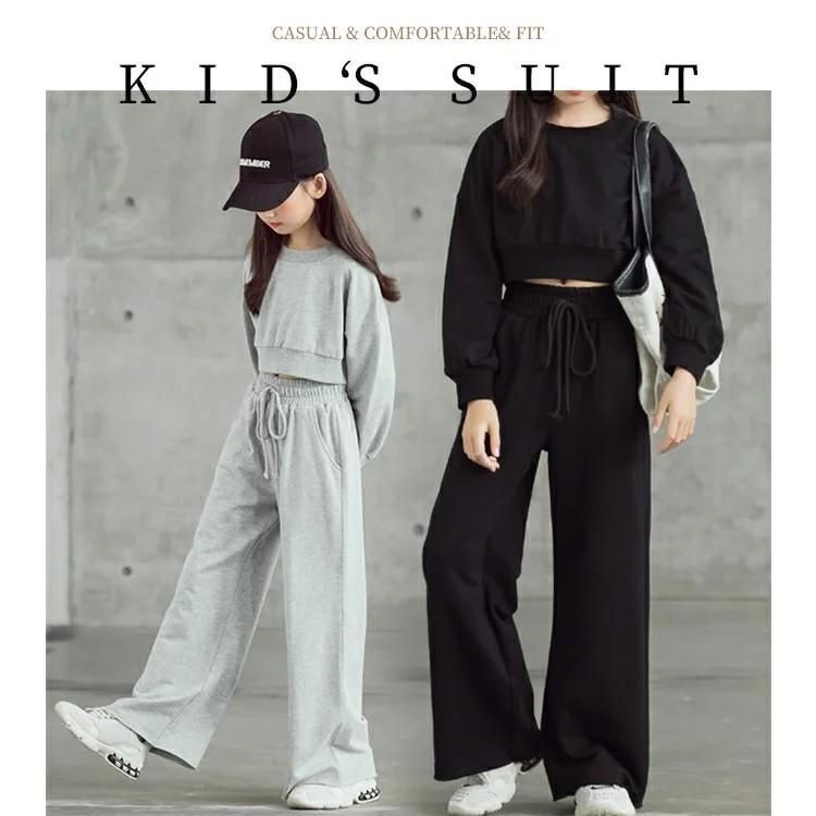 パンツスーツ セットアップ 2点セット キッズ スーツ パンツ スポーツウェア ダンス衣装 ダンス ルームウェア