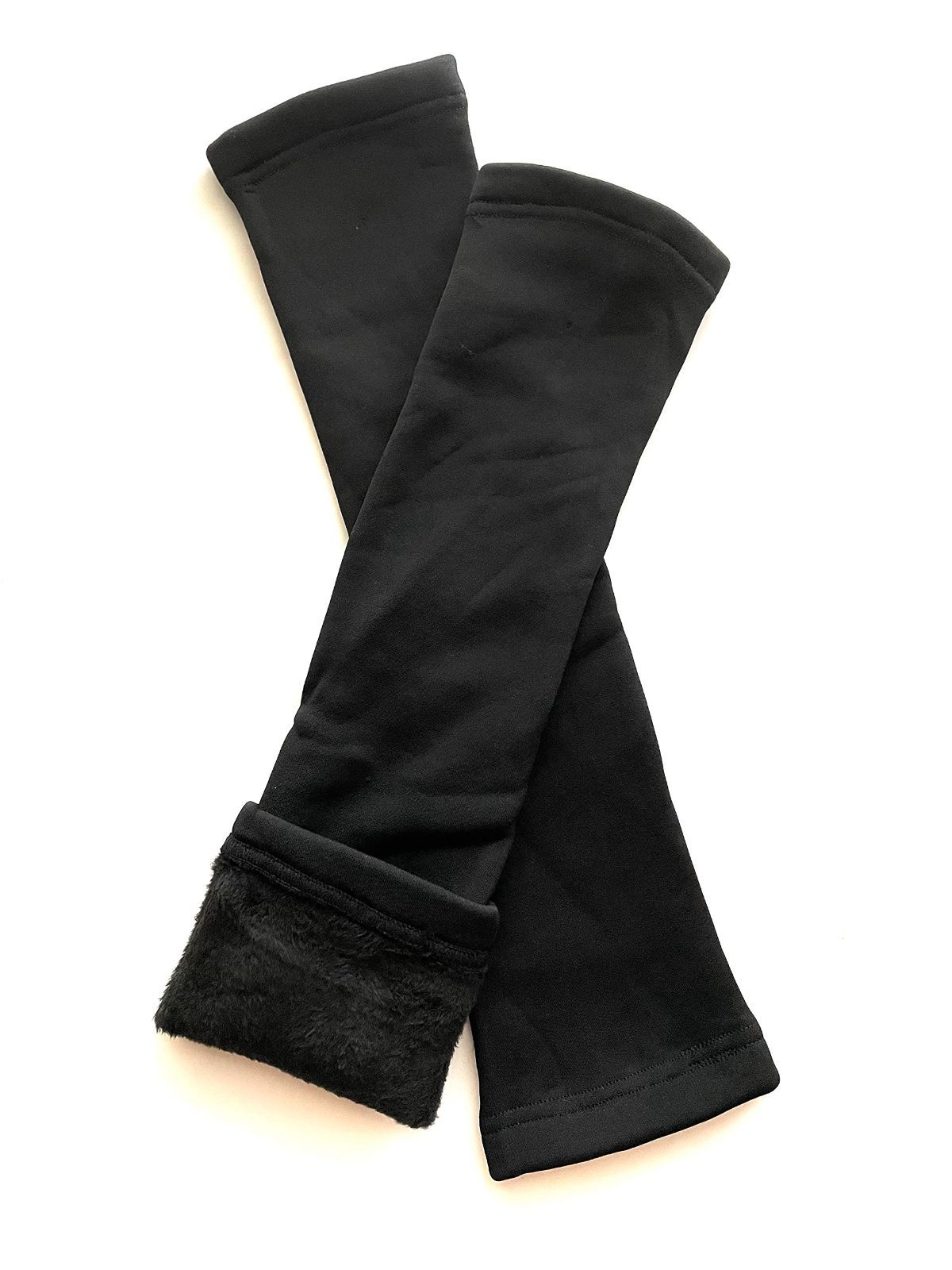 セール R06 2足組 黒色 35cm ロング レッグウォーマー レッグウォーマー 裏ボア 防寒 あったか レディース メンズ