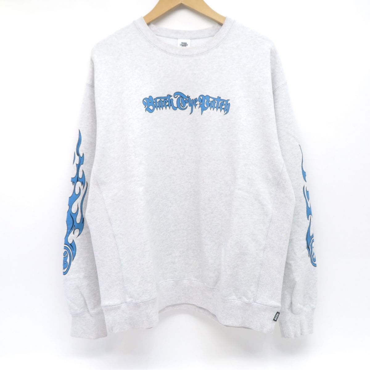 THE BLACK EYE PATCH ブラックアイパッチ TRIBAL FLAMES CREW SWEAT スウェット プルオーバー トレーナー XLサイズ ※中古