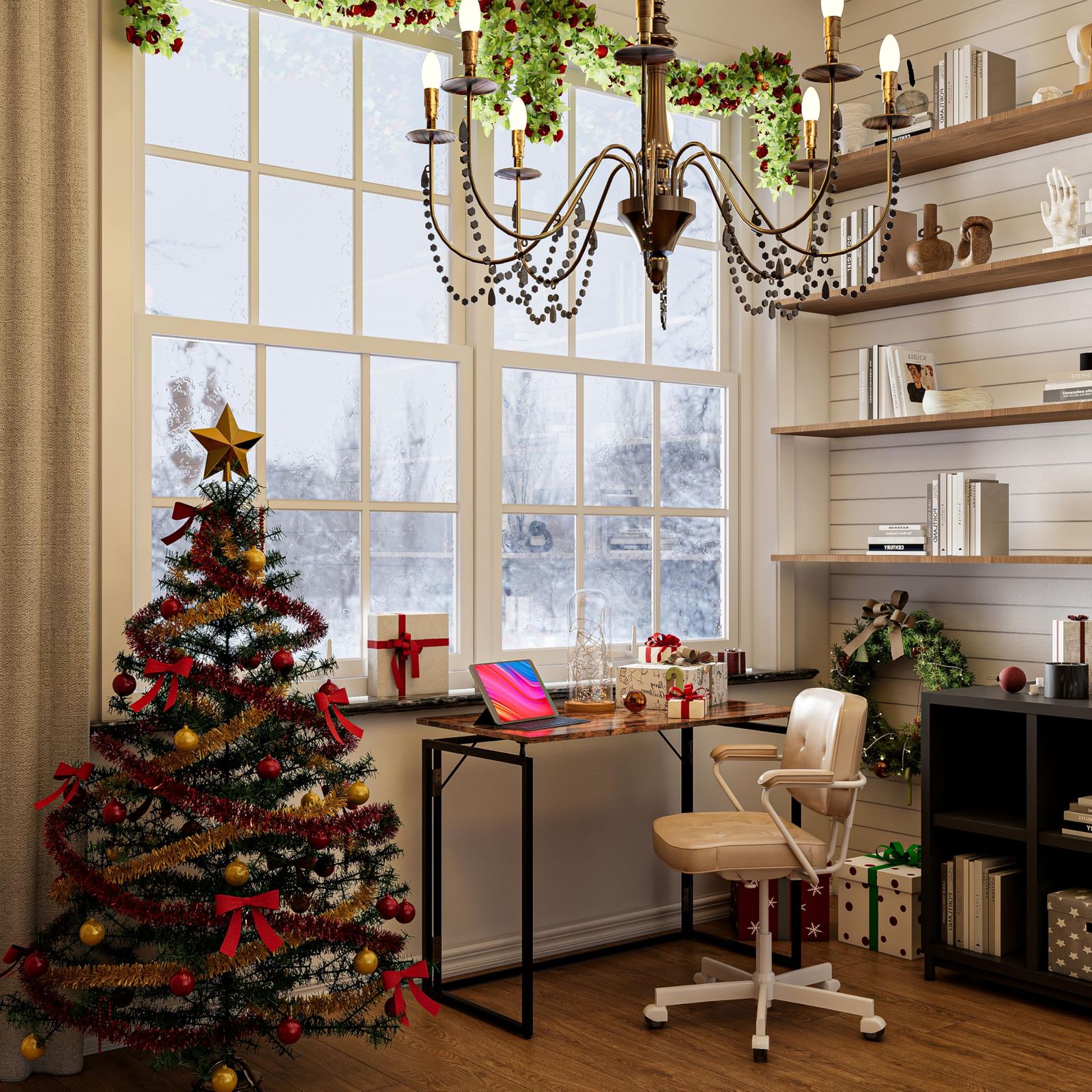 省スペース僅か6cmの薄さ デスク