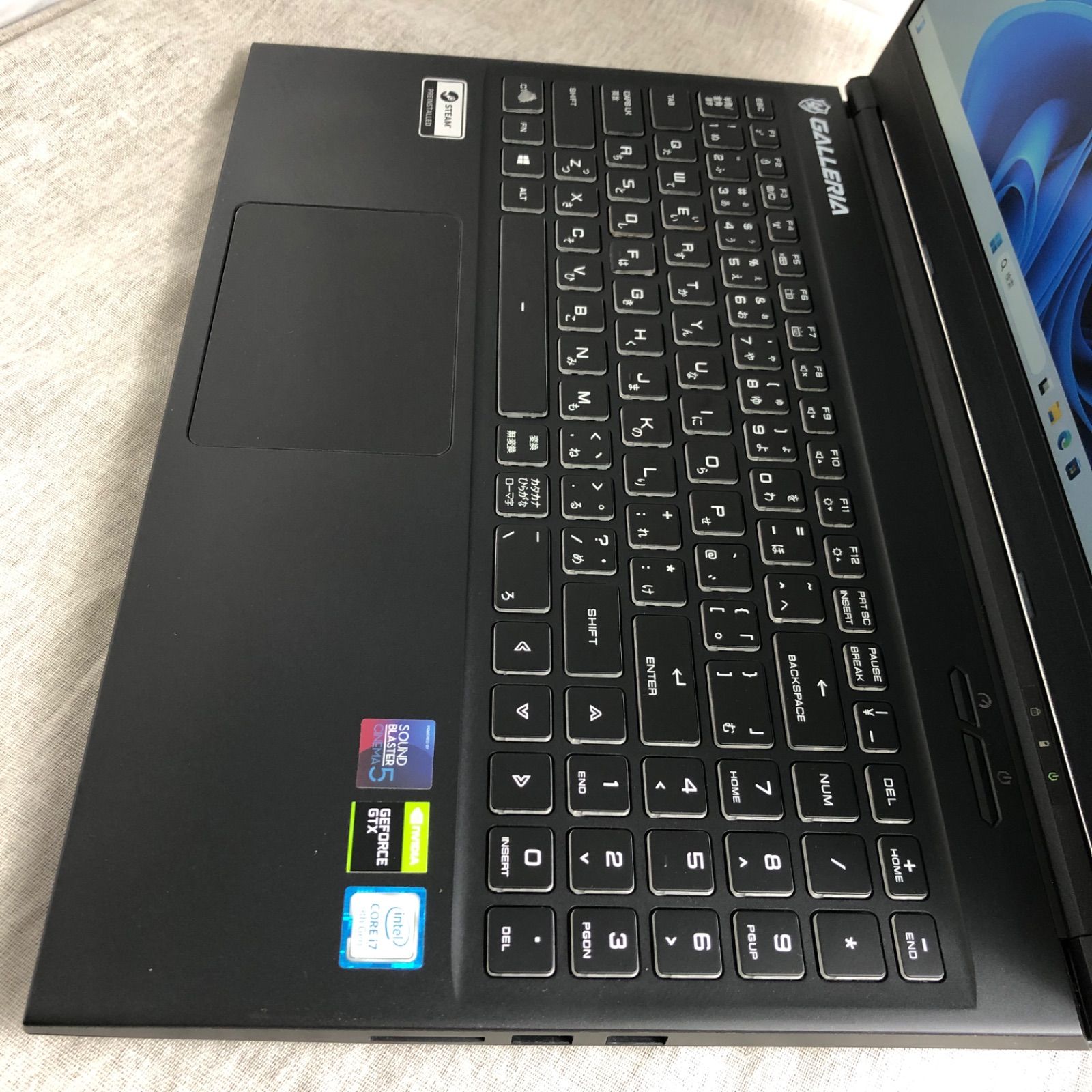 ドスパラ GALLERIA GCR1650GF GALLERIA GCR1650GF [中古 ノートパソコン /15.6型 /解像度：1920 x  1080 /Windows11 Pro /Core i7 /メモリ：16GB /M.2：512GB][15.6インチ /送料無料][Bランク] | 中古 ノートパソコン | パソコンショップ ドーム