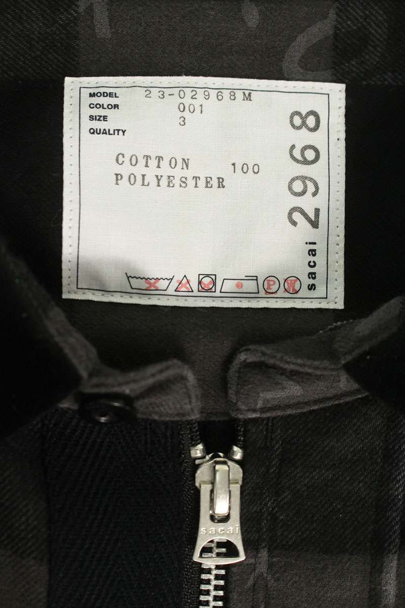 サカイ 23SS 23-02968M エリックヘイズバッファローチェック長袖シャツ  