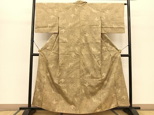 平和屋着物■極上　男性　本場筑前博多織　角帯　松装織物　博多金ラベル　証紙付き　逸品　DZAA6716kh5 平和屋着物□極上 男性 本場筑前博多織 角帯 松装織物 博多金ラベル