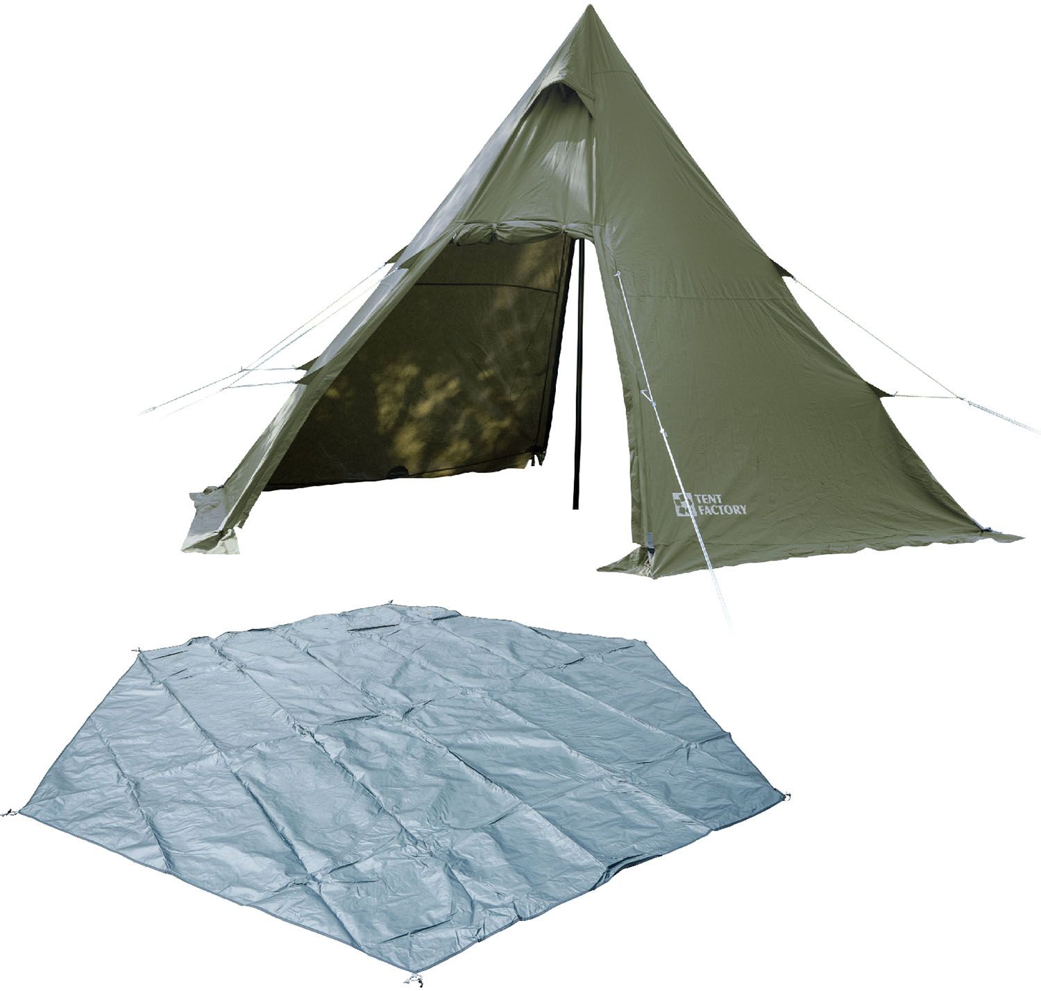 テントファクトリー TENT FACTORY アウトドア Hi-TCワンポールテント 