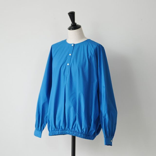 DIARIES (ダイアリーズ) | RAGLAN PULLOVER (blue) | トップス プルオーバー ブルー ラグラン プルオーバー 長袖 タイプライター素材 コットン DIARIES (ダイアリーズ) | RAGLAN PULLOVER (blue) | トップス