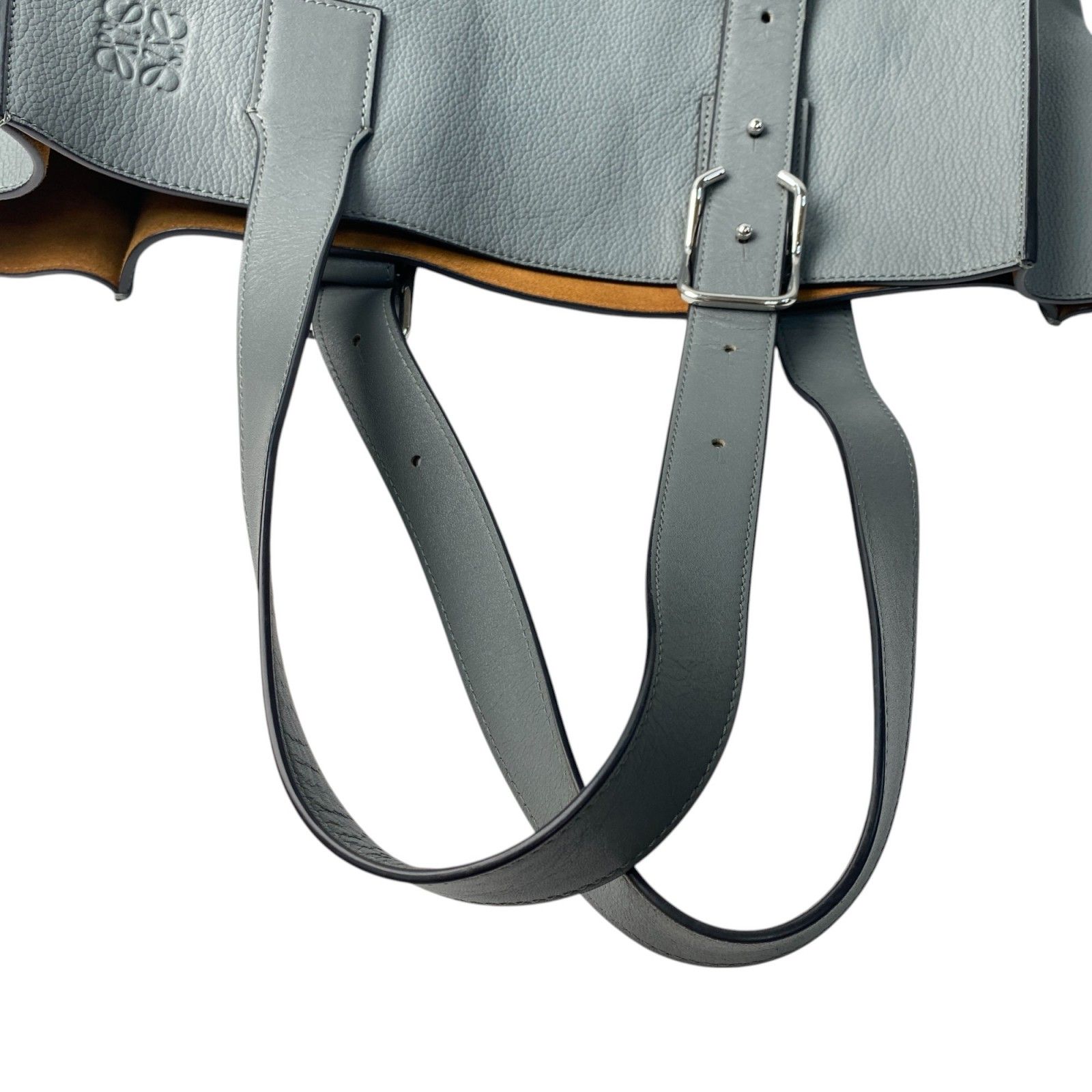 美品 ロエベ LOEWE メンズ バックル トートバッグ 062251 肩がけ