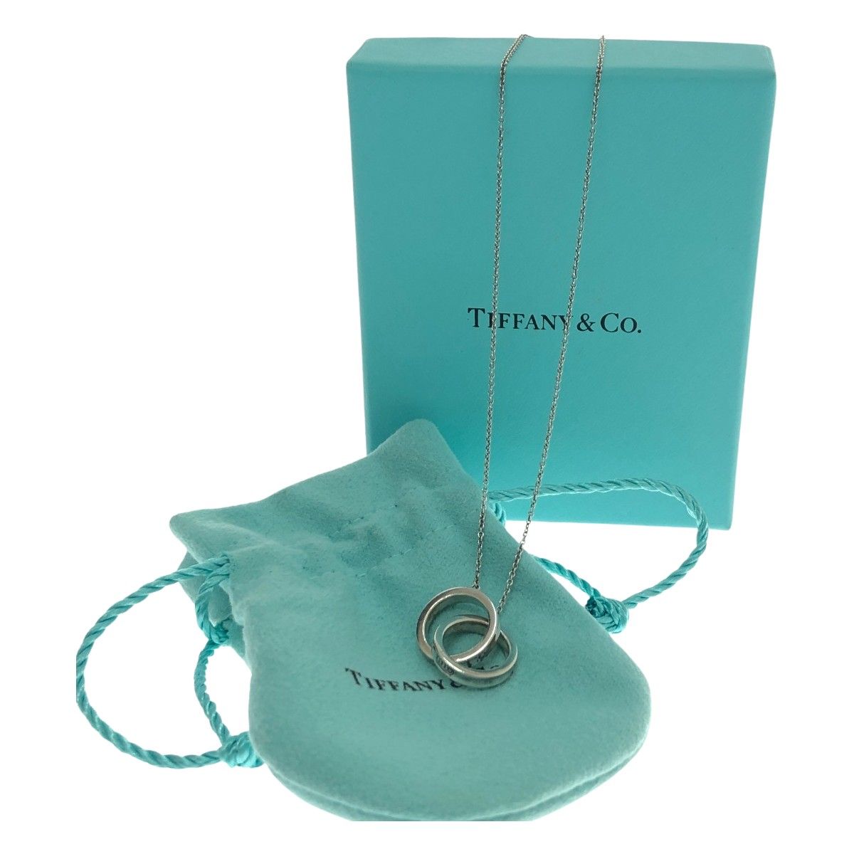 Tiffany 1837 ダブルリング ネックレス Ag925 TIFFANY ティファニー 1837 2連リングネックレス SV925 シルバー