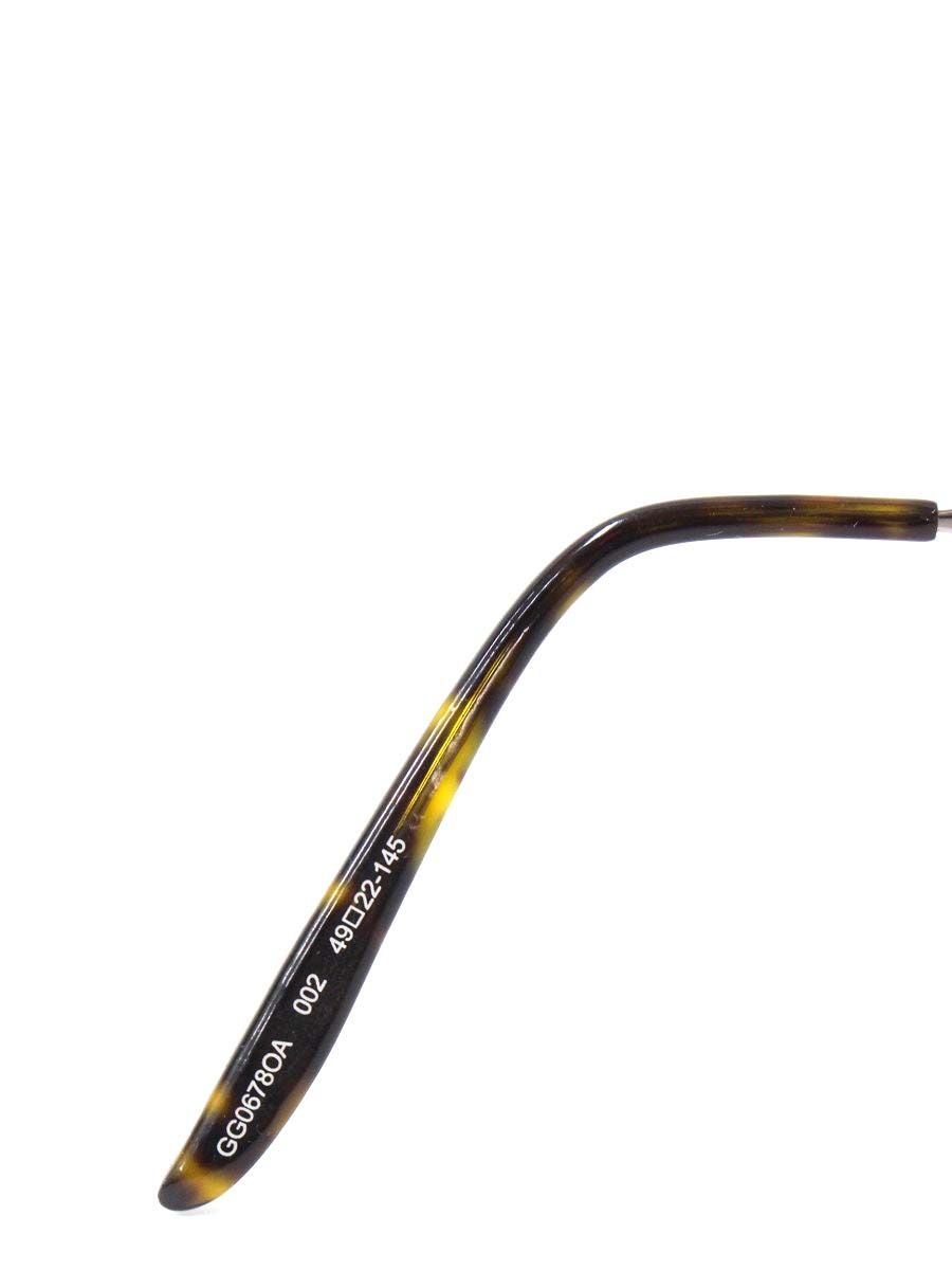 グッチ GG0678OA メガネフレーム シルバー ブラック スクエアシェイプ トータス系 ITYI307BUIRM グッチ GG0678OA メガネフレーム シルバー ブラック スクエアシェイプ