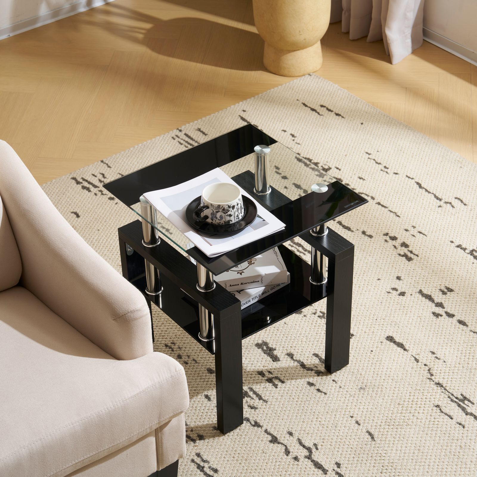 ガラステーブル　リビングテーブル e455ad9ca02efd1c398d3e71803b08