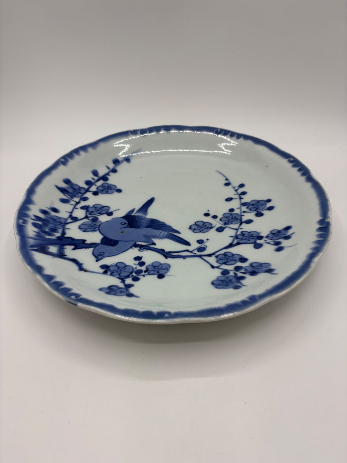 古伊万里 志田窯【染付梅と鳥文皿】(22) 30センチ - メルカリ