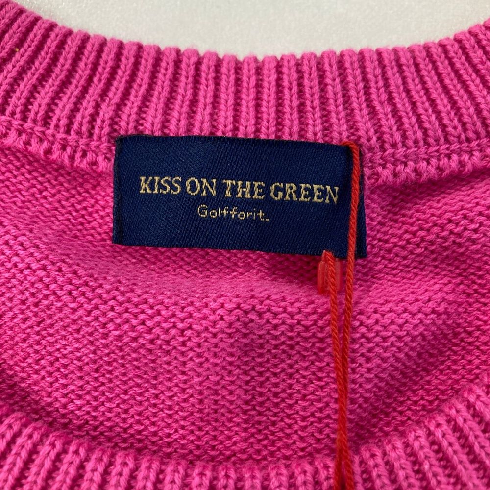 サイズ：2 KISS ON THE GREEN キスオンザグリーン  ニットセーター  ピンク系 [240101476030] ゴルフウェア レディース ストスト サイズ：2 KISS ON THE GREEN キスオンザグリーン ニット