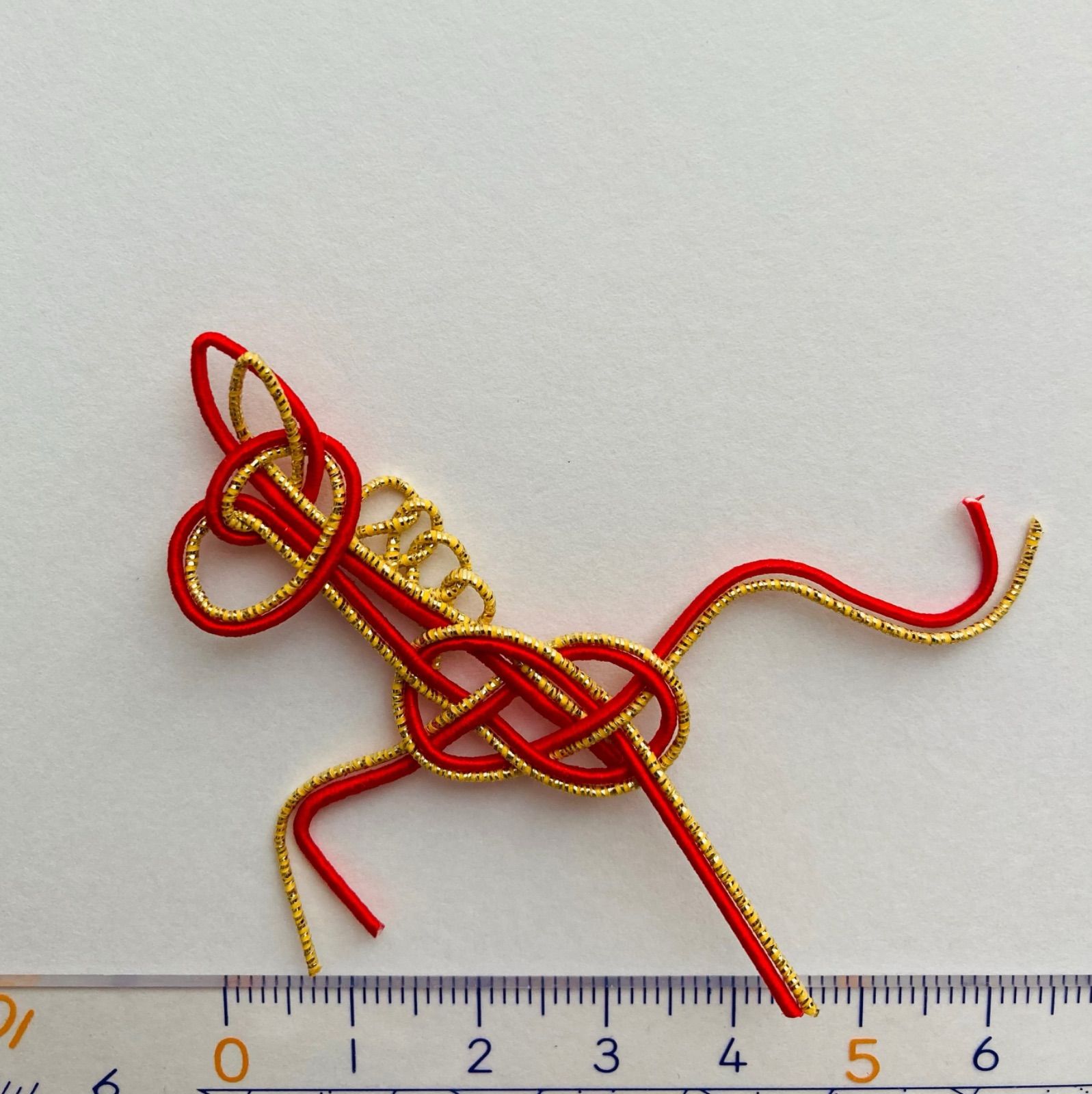 受注制作]水引パーツ 走り午4個(小サイズ) ベージュ/ワインレッド/赤