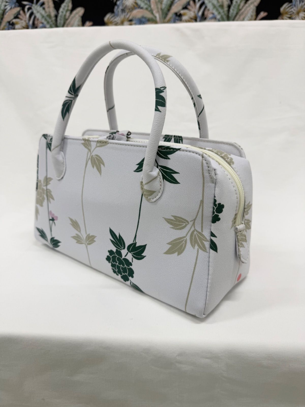 豪華ビーズパール刺繍 西陣帯地 本格カブセ 振袖バッグ草履セット