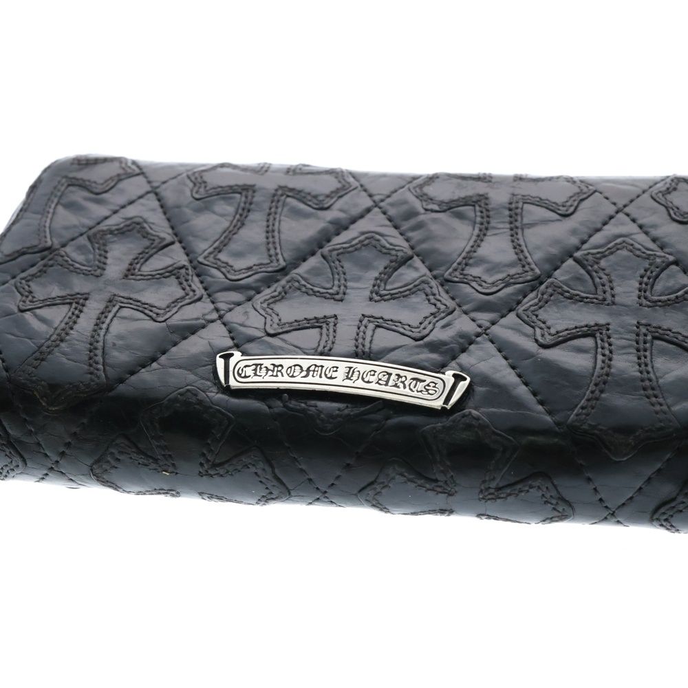 オフライン鑑定済み クロムハーツ キルテッドクロスウォレット マルチ