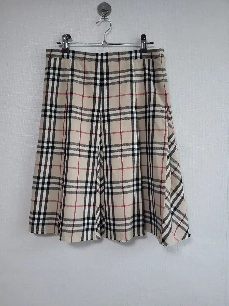BURBERRY バーバリー チェック ウール プリーツ スカート