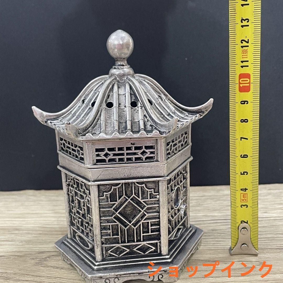 銅 細工 あずまや香炉 茶室 書斎アロマ炉 装飾品 工芸品 置物