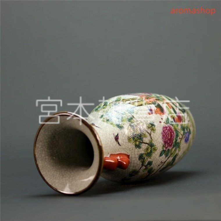 粉彩描金花鳥瓶 装飾品 花瓶 収集品 美品 景徳鎮 陶磁器 工芸品 美術品 置物 粉彩描金花鳥瓶 装飾品 花瓶 収集品 美品 景徳鎮 陶磁器