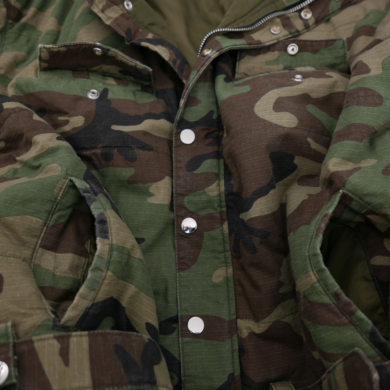 PATRiOT パトリオット CAMO MOTO PUFFER JACKET メンズ アウター 中綿ジャケット ブルゾン ジャンパー 迷彩GREEN CAMOUFLAGE XL