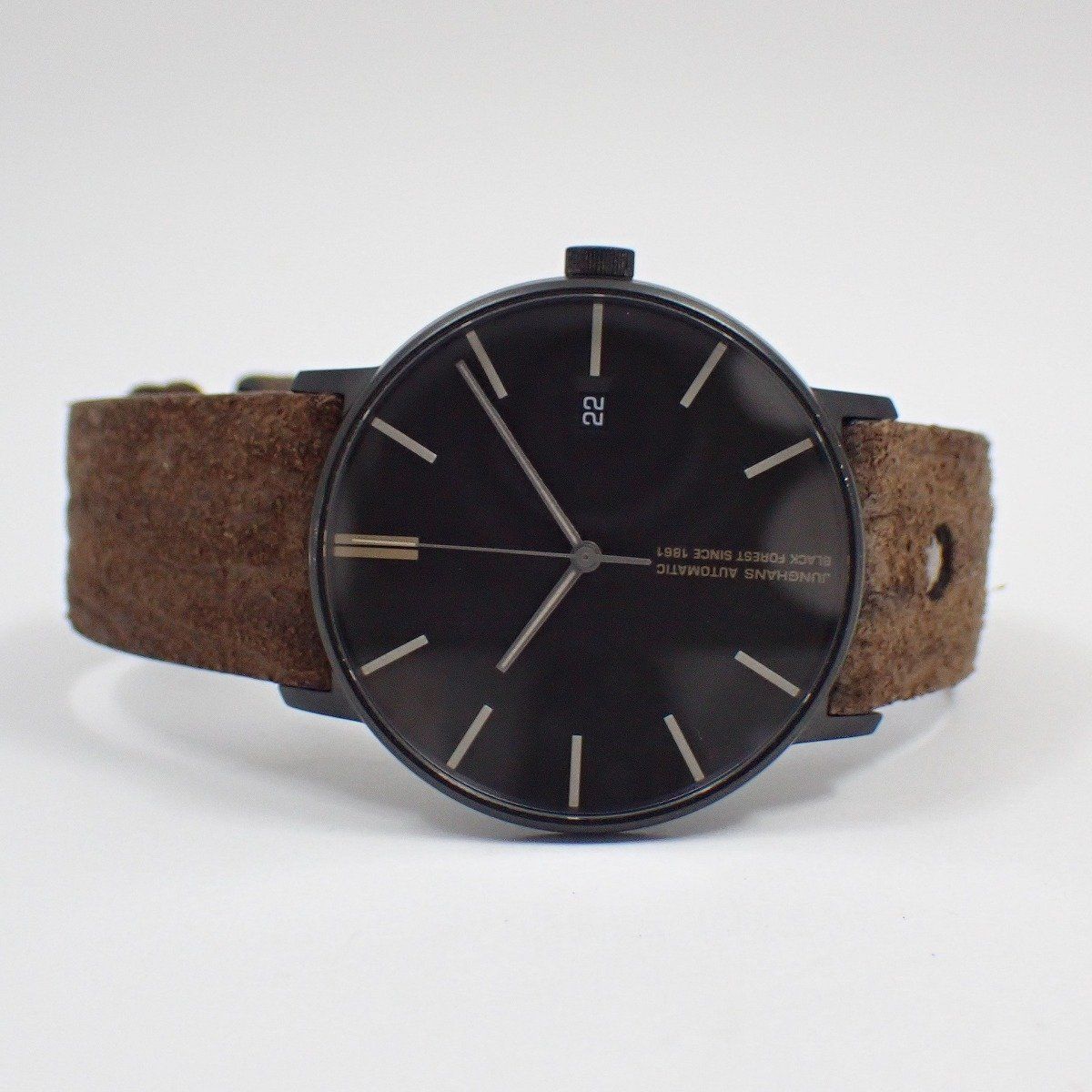 ユンハンス フォームA ブラックフォレスト 160周年記念 自動巻き メンズ 腕時計 革ベルト 27 4132 00