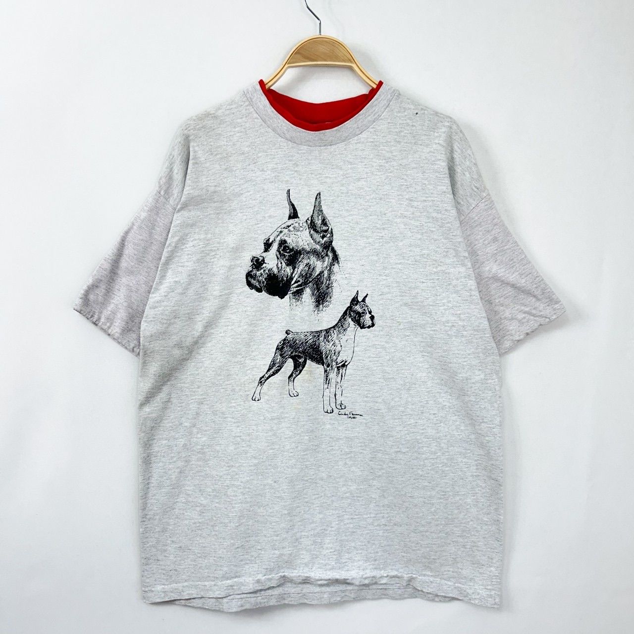 90s USA製 犬 イヌ 動物 アニマル 半袖 ドッグ Tシャツ 輸入古着 海外 
