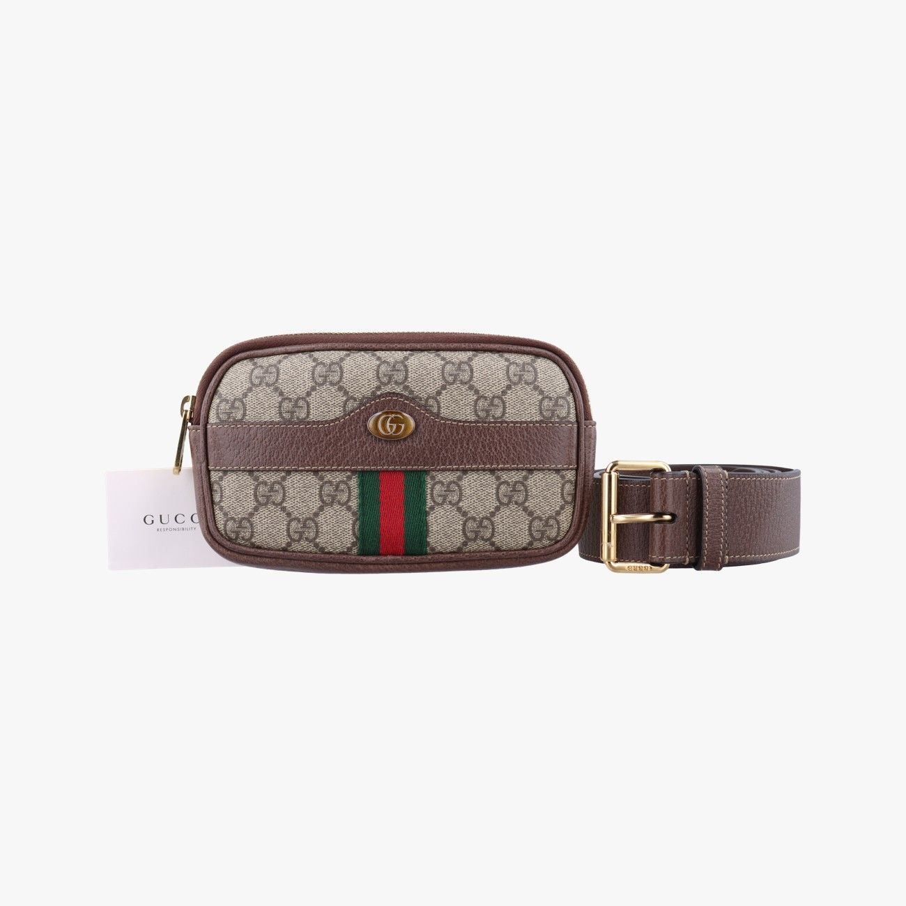 グッチGucciオフィディアブラウン ×マルチカラーPVCコーティングキャンバス×レザー519308
