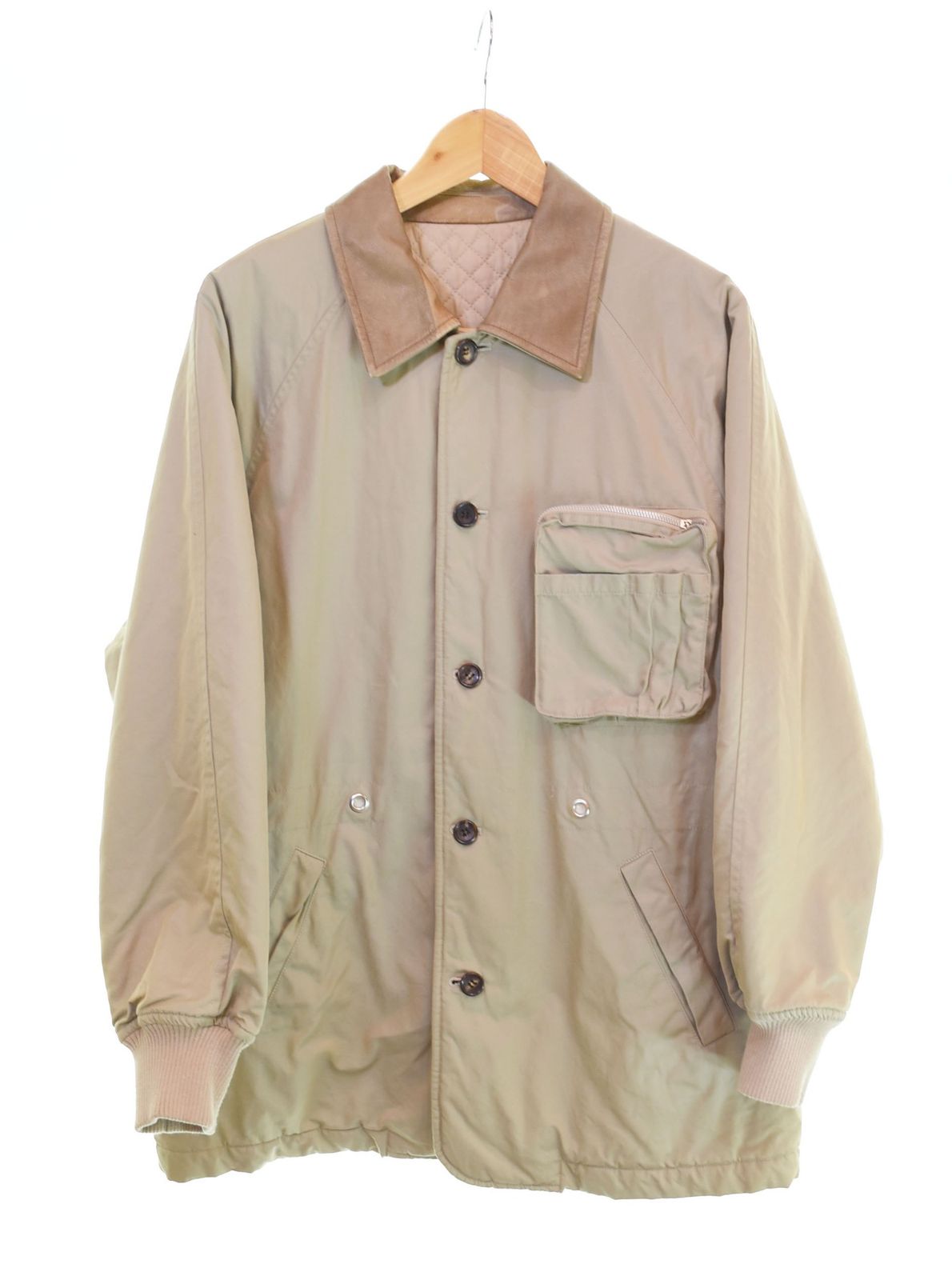 コムデギャルソンオム COMME des GARCONS HOMME 90s 90年代 襟切り替え ハンティングジャケット ジャケット カーキ Mサイズ 103MT-2391
