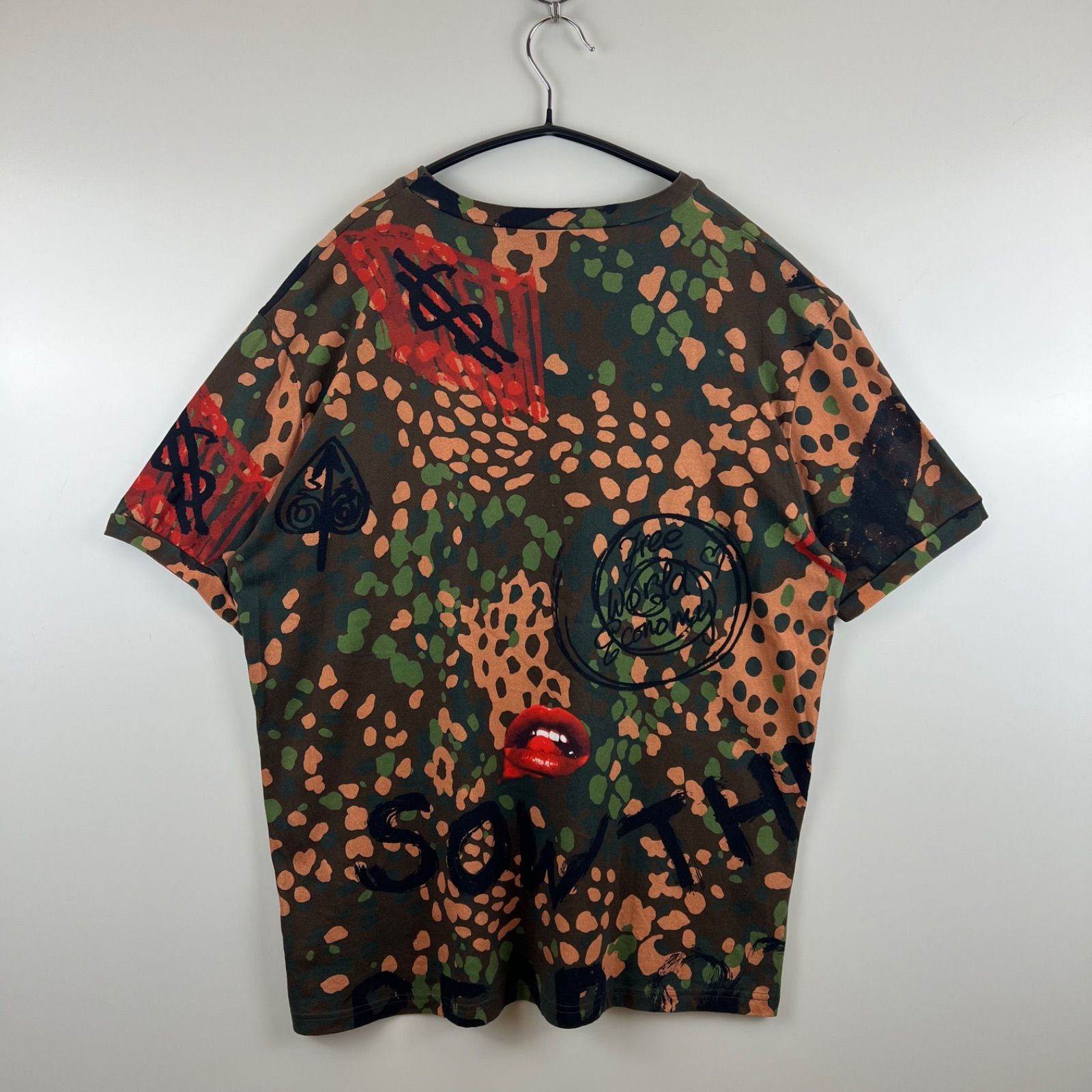 archive vivienne westwood orb Tシャツ BO48 Vivienne Westwood 2018 archive ORB logo graphic camo Tee XS