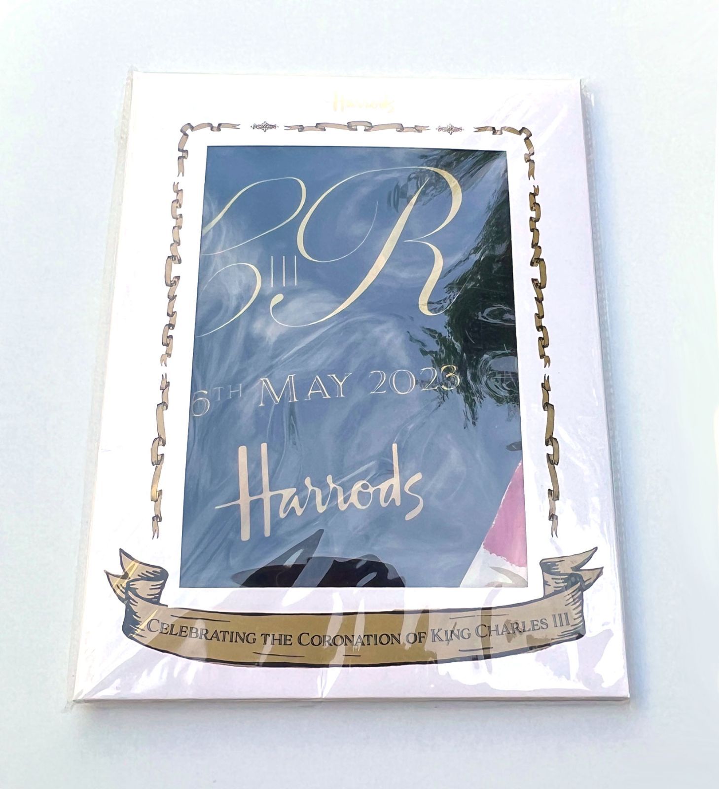 Harrods ハロッズ 英国チャールズ国王 戴冠式記念限定 シルク