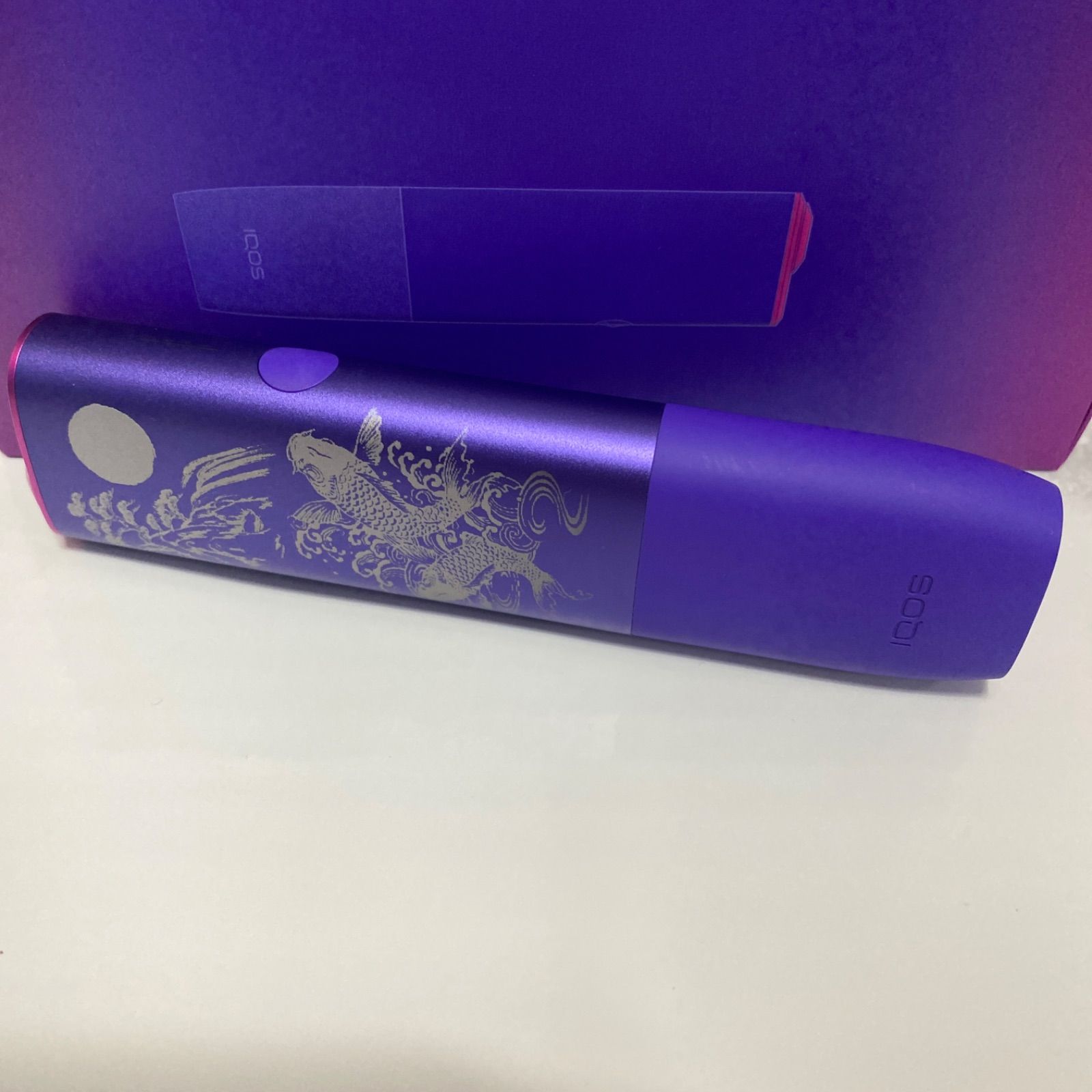 iQOS ILUMA ONE アイコス イルマ ワン レーザー加工 鯉 滝登り 水墨画